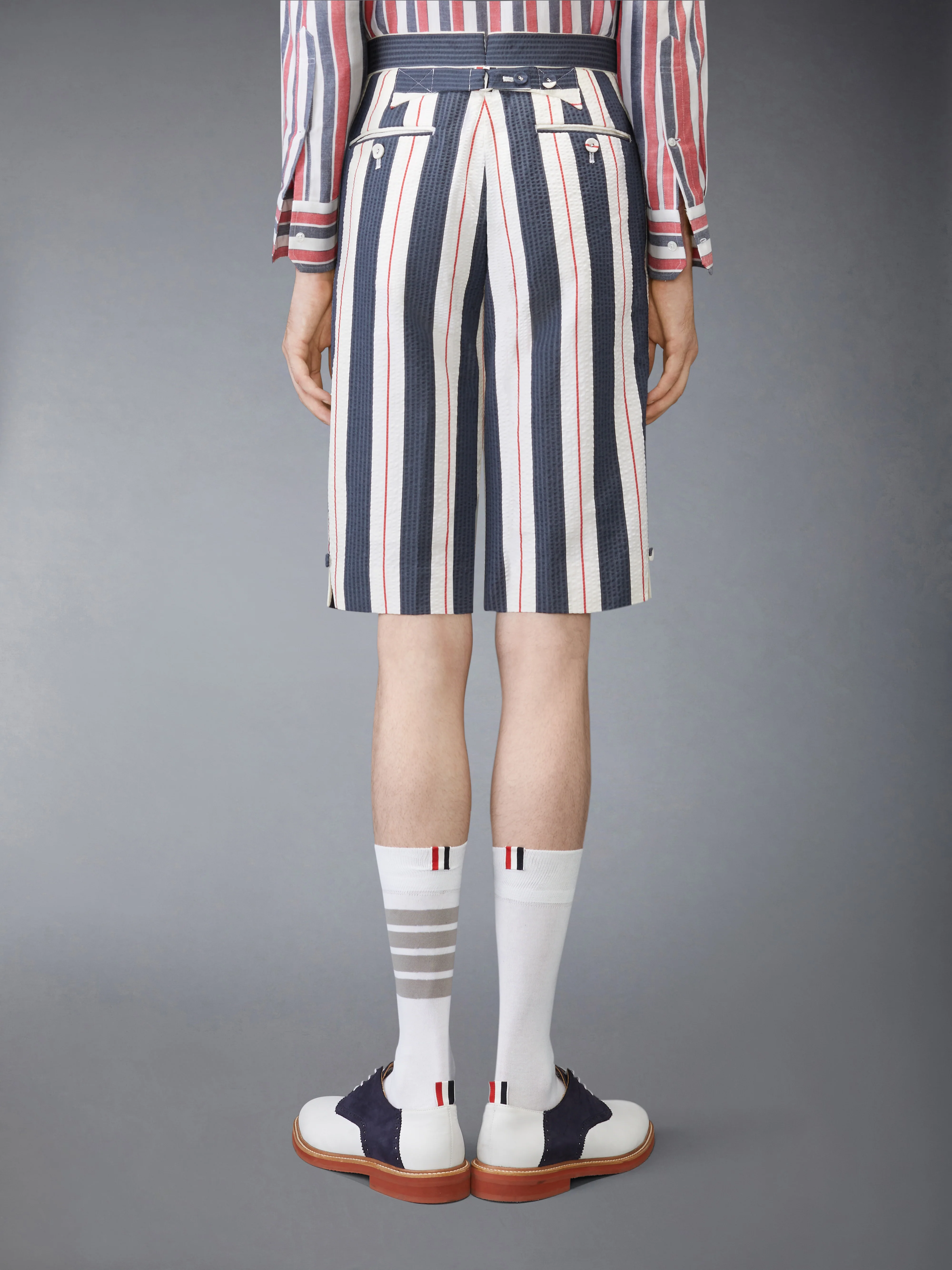 STRIPED SEERSUCKER BACKSTRAP SHORTS - Image 2