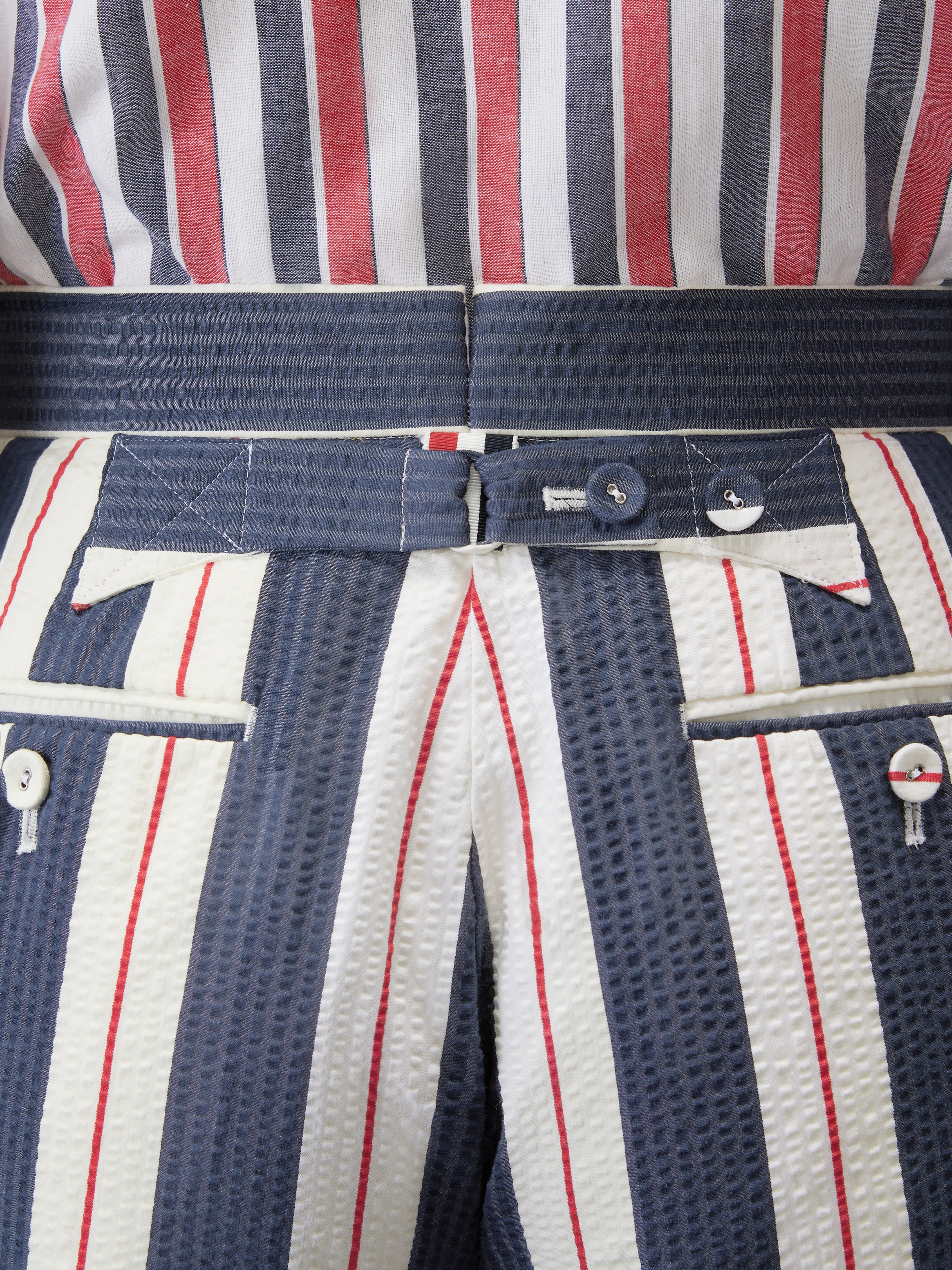 STRIPED SEERSUCKER BACKSTRAP SHORTS - Image 4