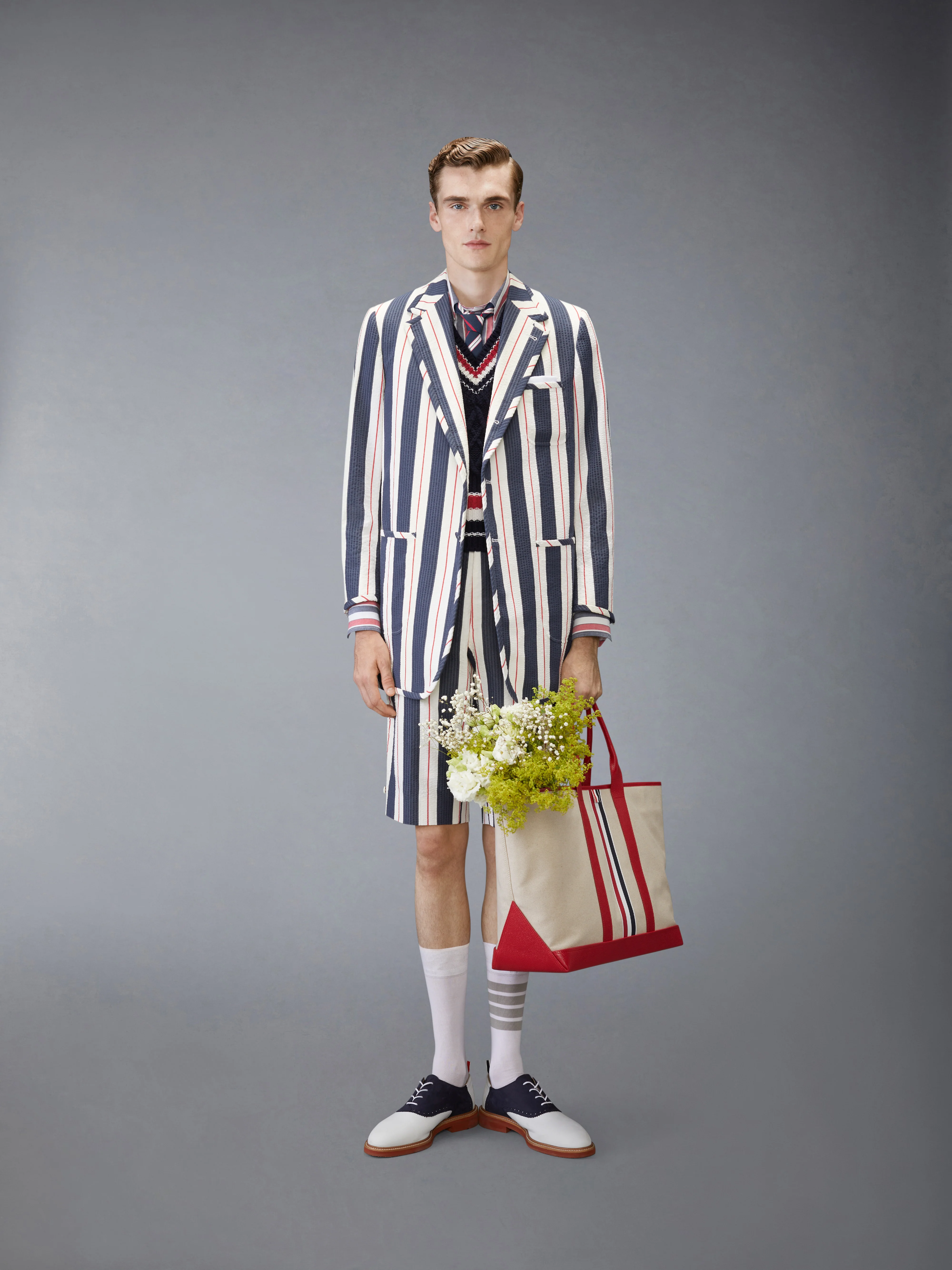 STRIPED SEERSUCKER OVERSIZED SPORTCOAT - Image 3