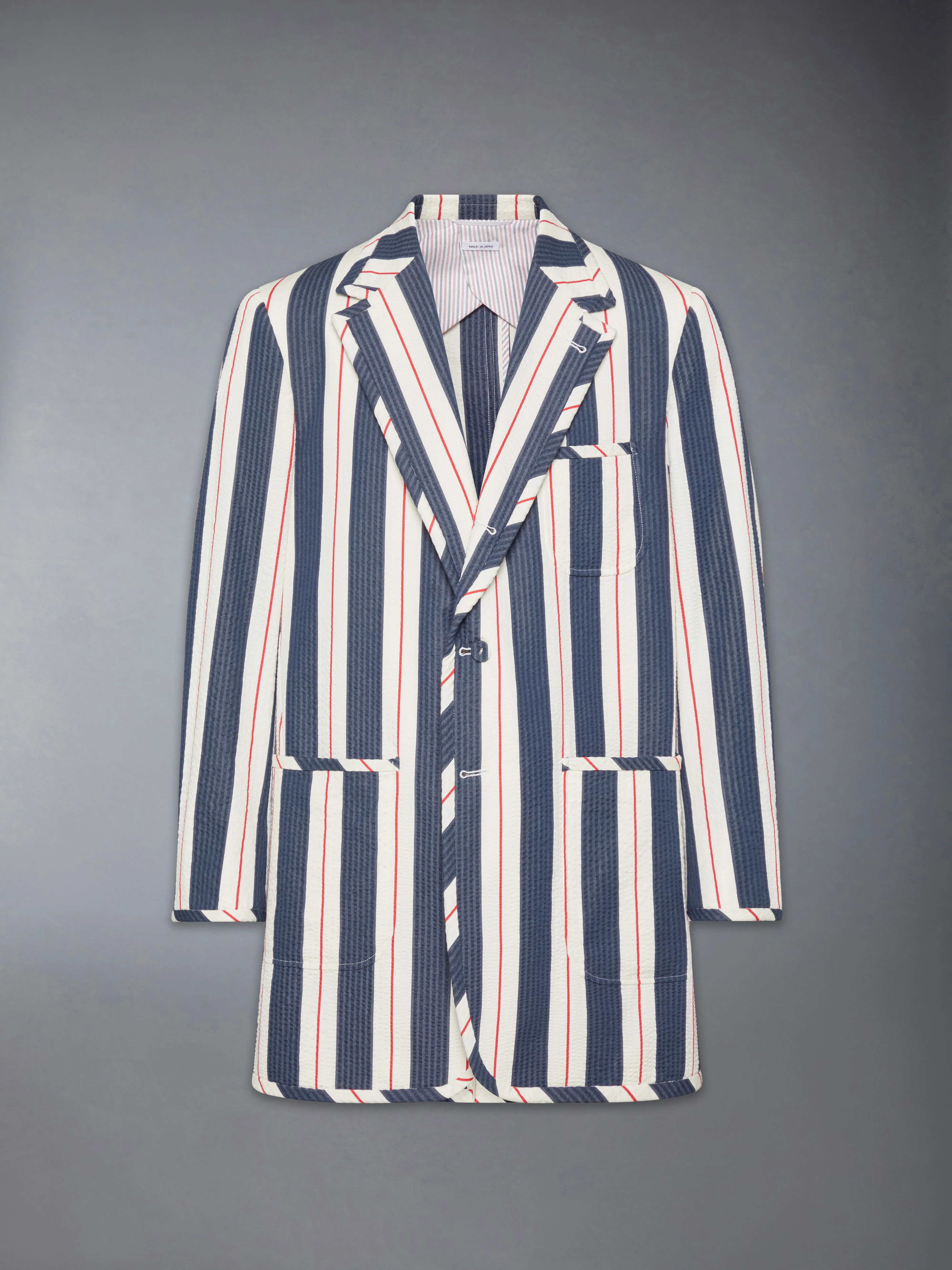 STRIPED SEERSUCKER OVERSIZED SPORTCOAT - Image 6