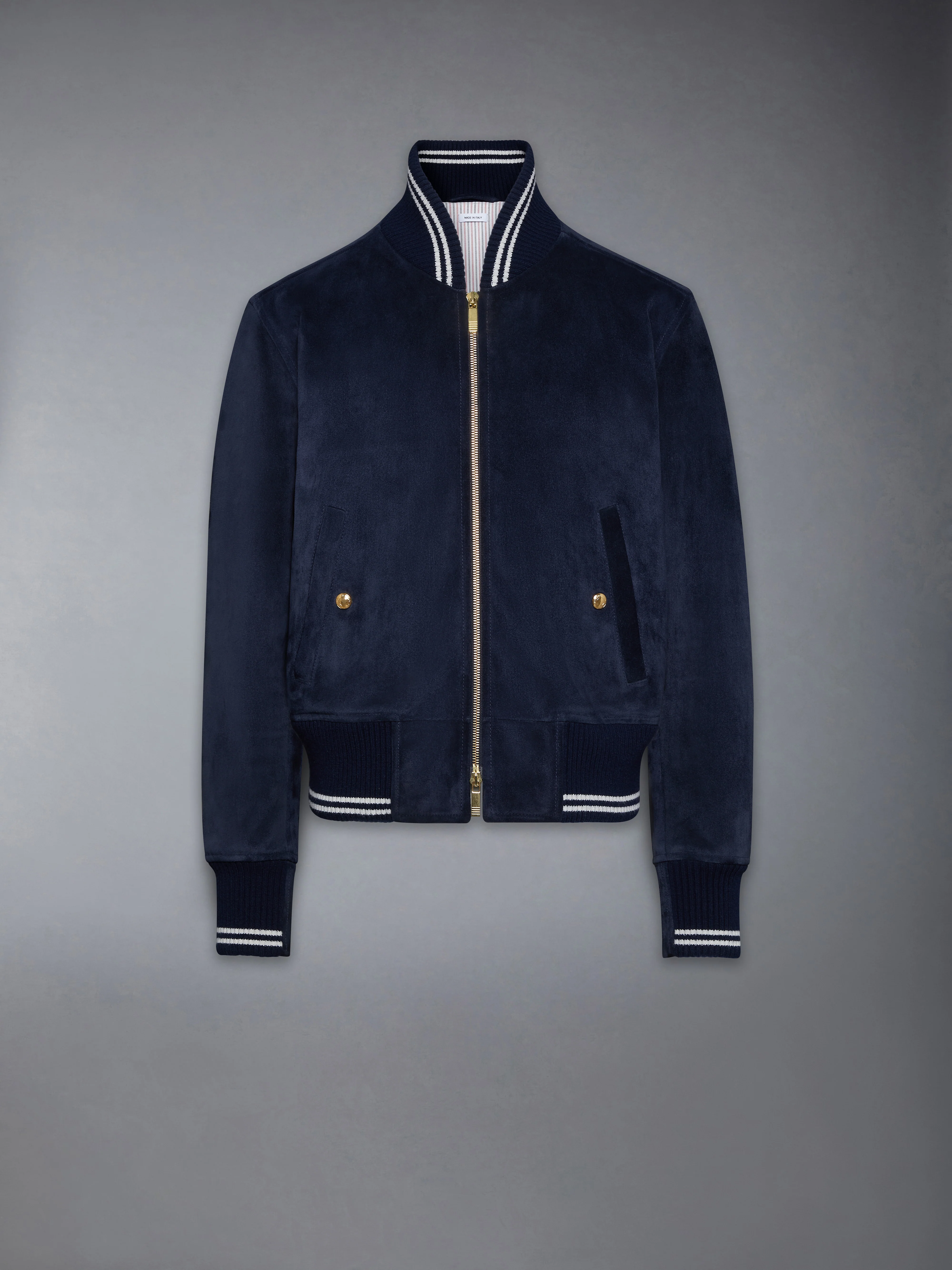 SUEDE RIB KNIT BLOUSON JACKET - Image 6