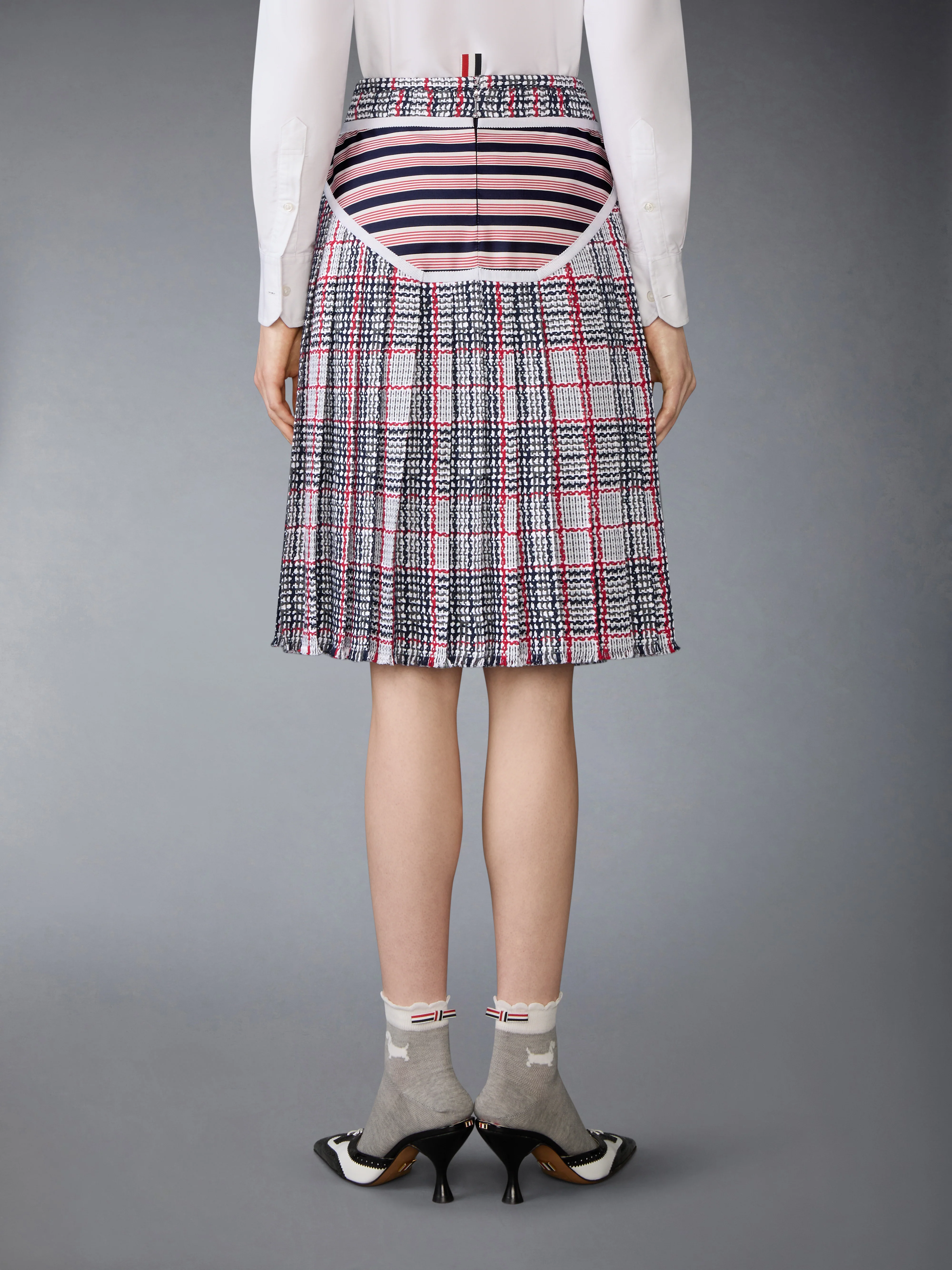 SUMMER TWEED TROMPE L’ŒIL BIKINI FRAYED SKIRT - Image 3