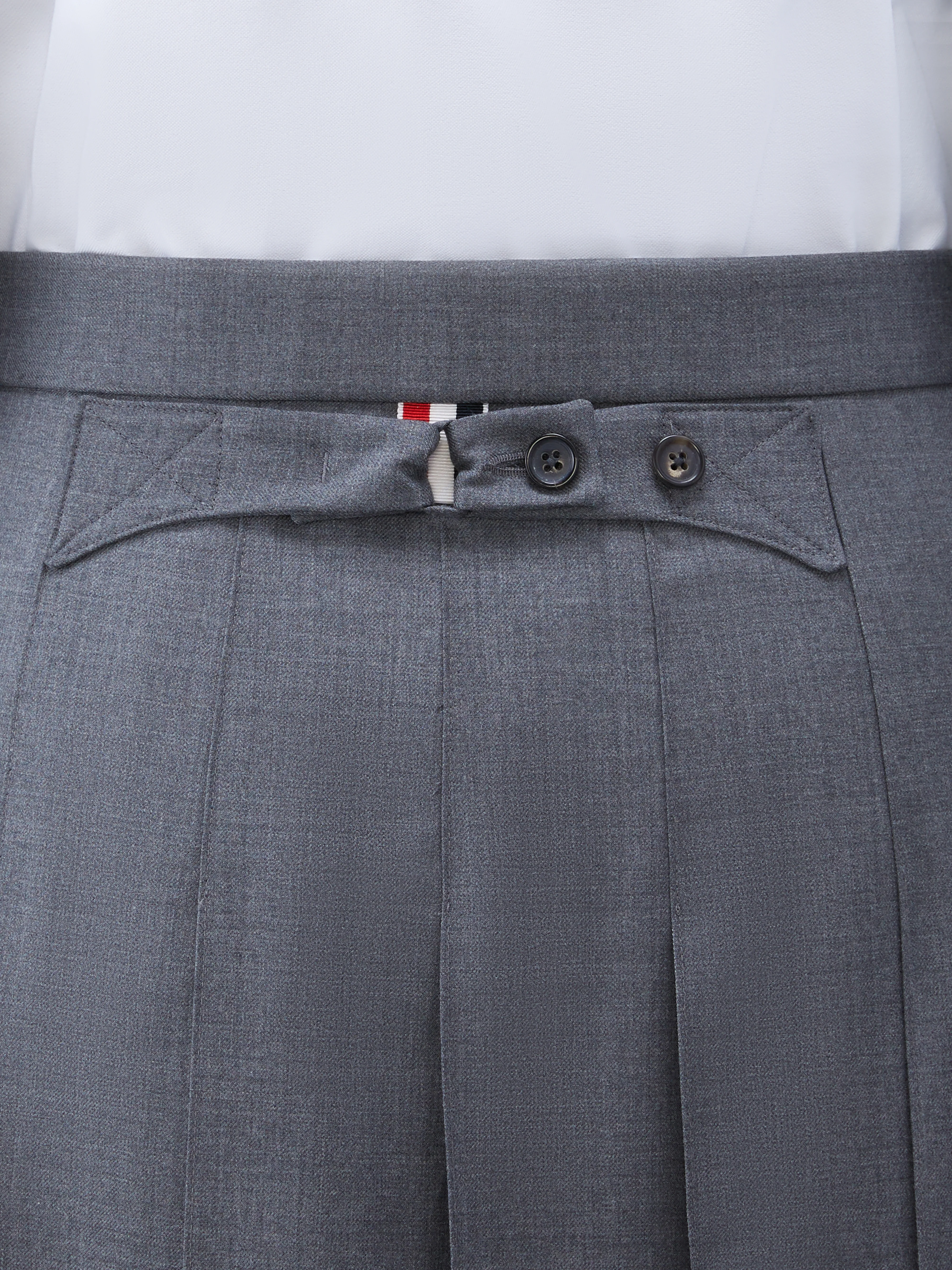 SUPER 120’S TWILL BACKSTRAP PLEATED SKIRT - Image 6