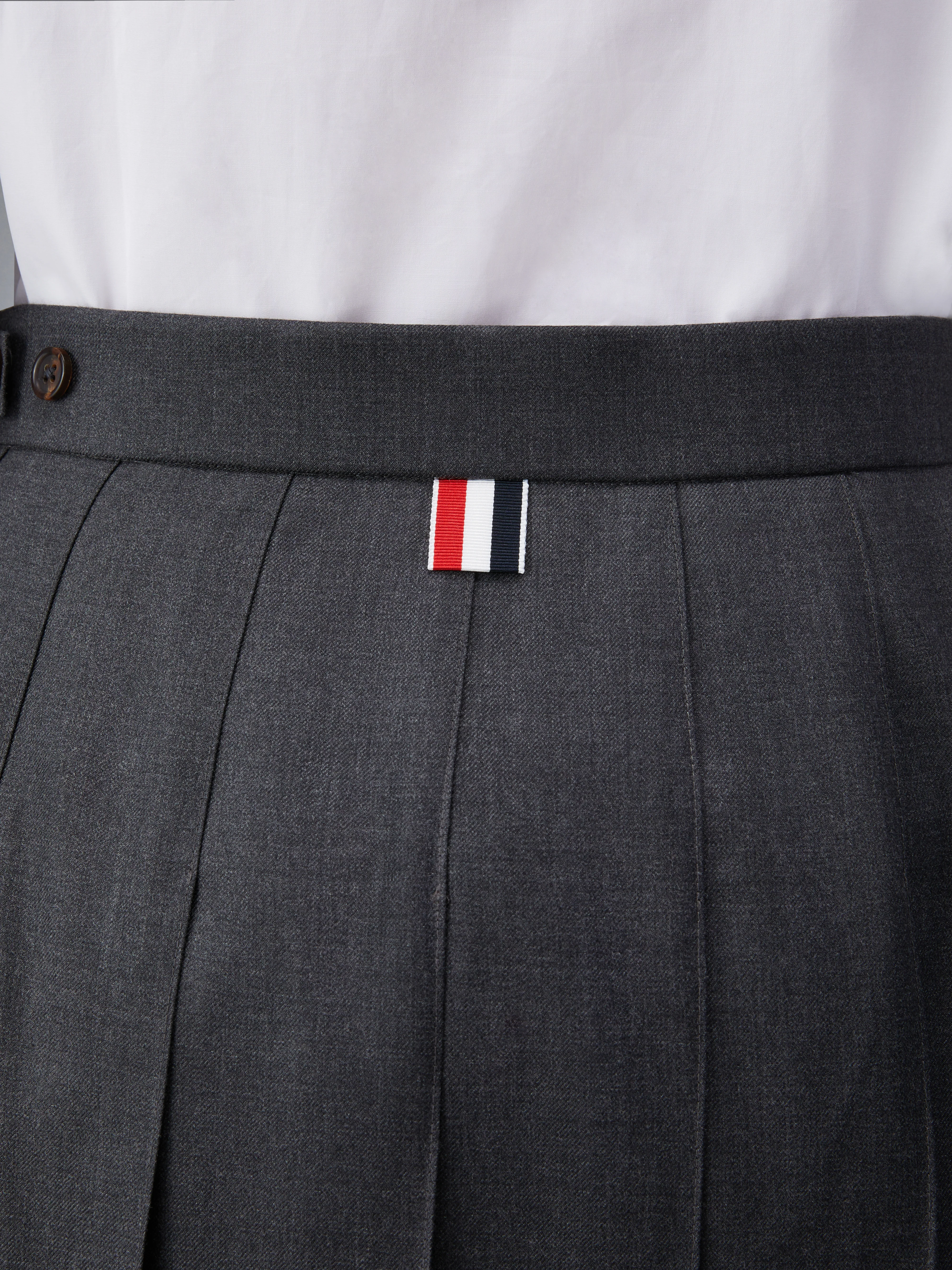 SUPER 120’S TWILL PLEATED MAXI SKIRT - Image 6