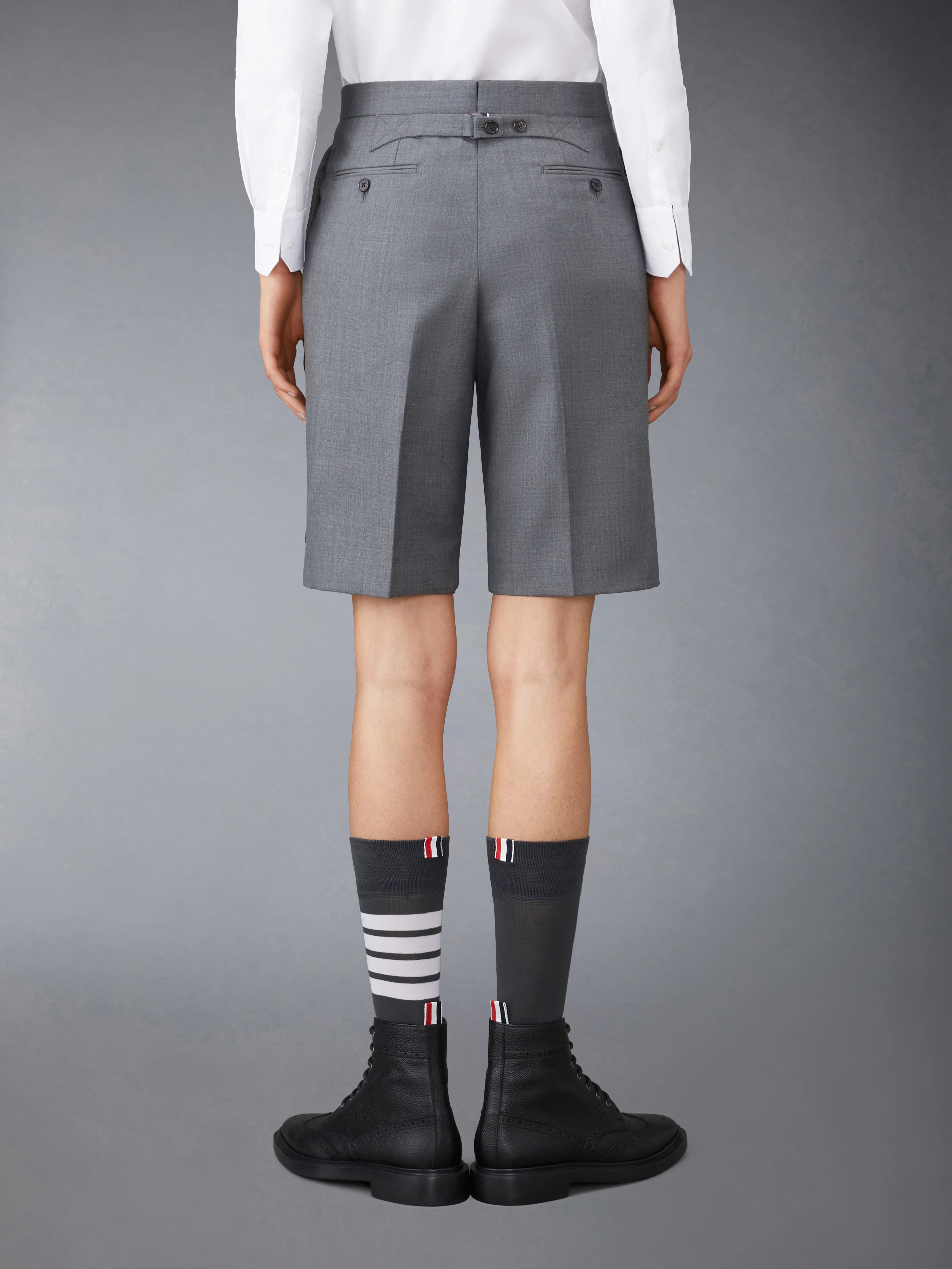 SUPER 120'S TWILL BACKSTRAP BERMUDA SHORTS - Image 2
