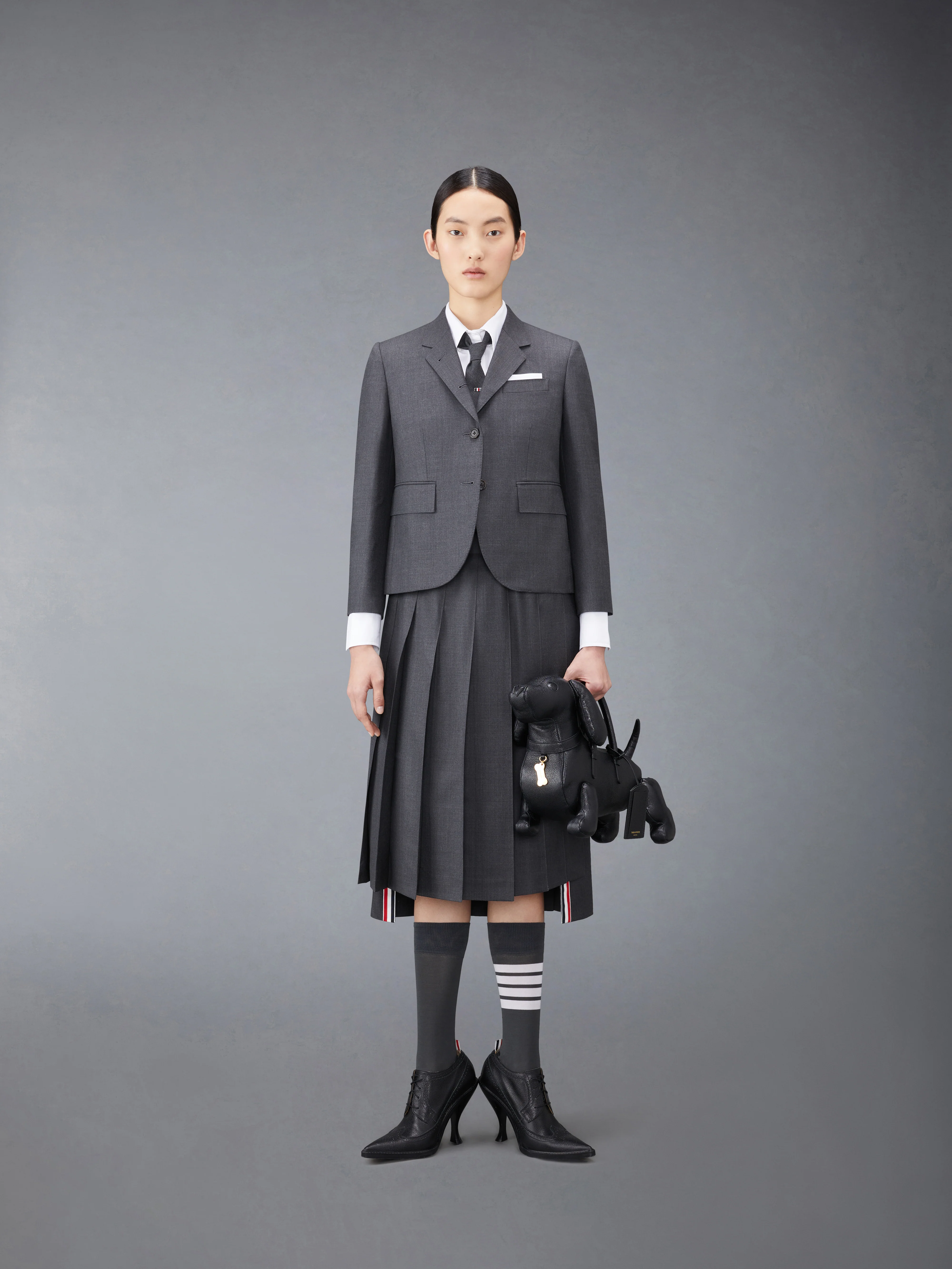 SUPER 120'S TWILL PLEATED SKIRT - Image 4