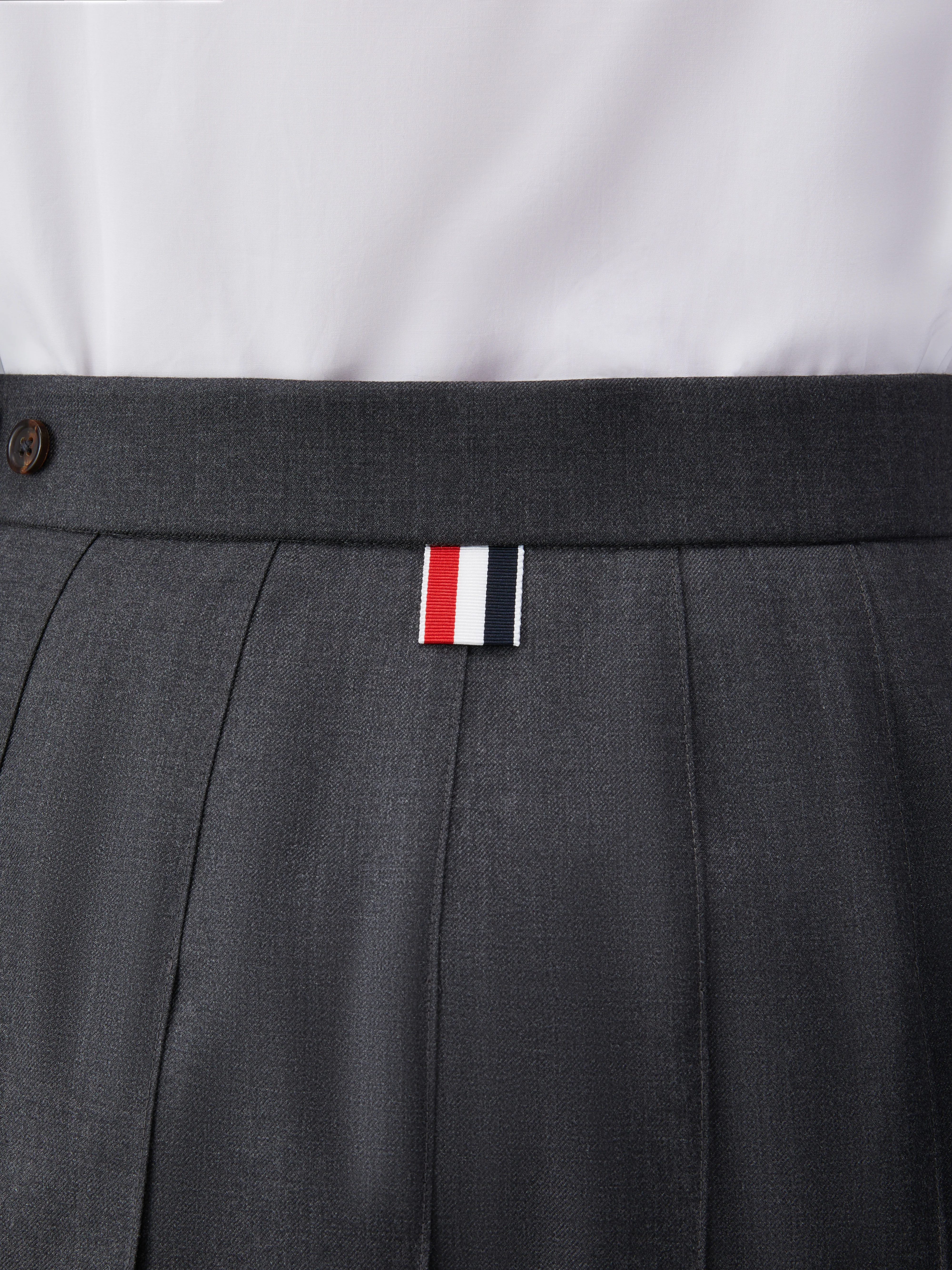 SUPER 120'S TWILL PLEATED SKIRT - Image 6