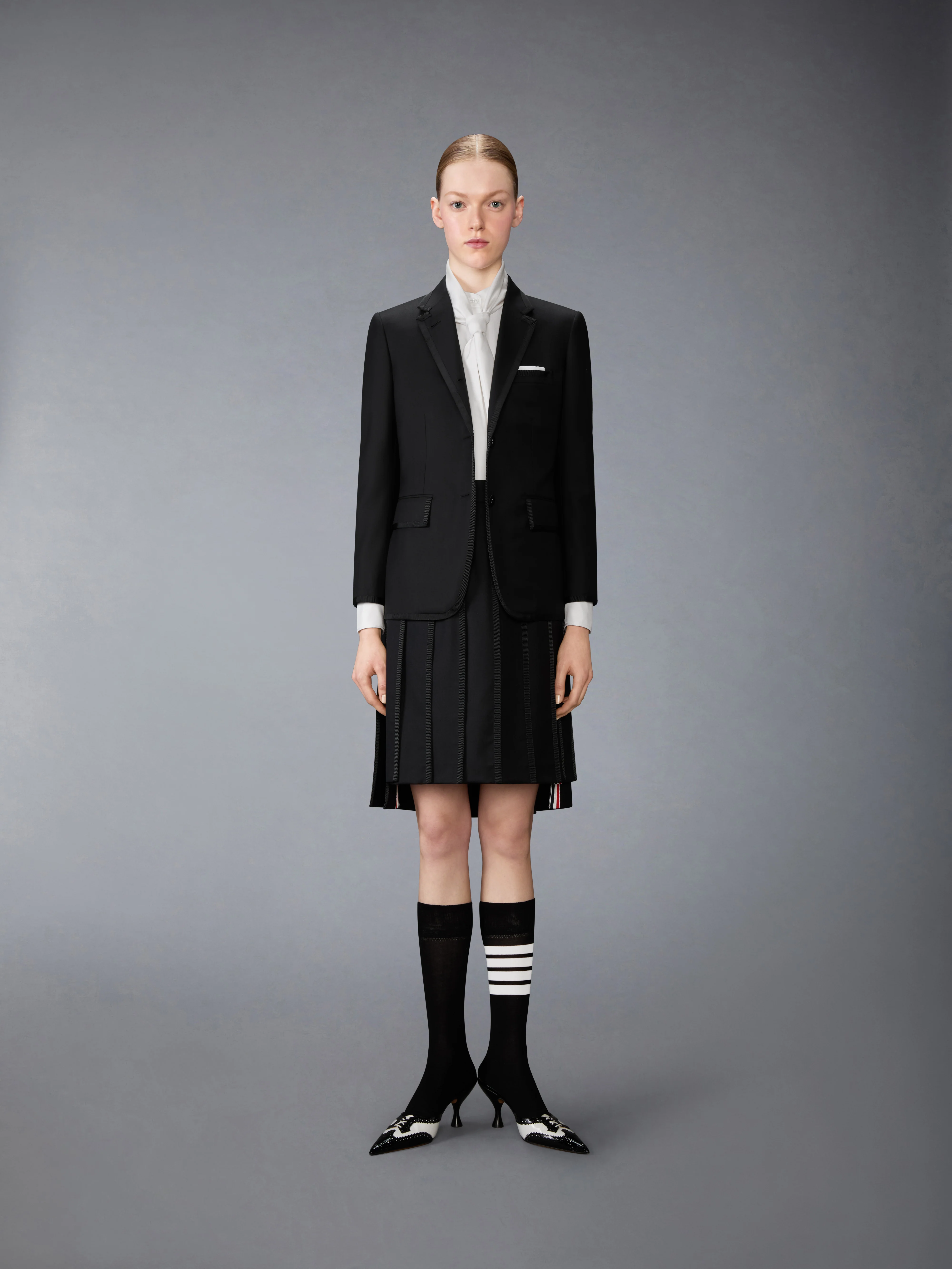 SUPER 120'S TWILL PLEATED SKIRT - Image 4