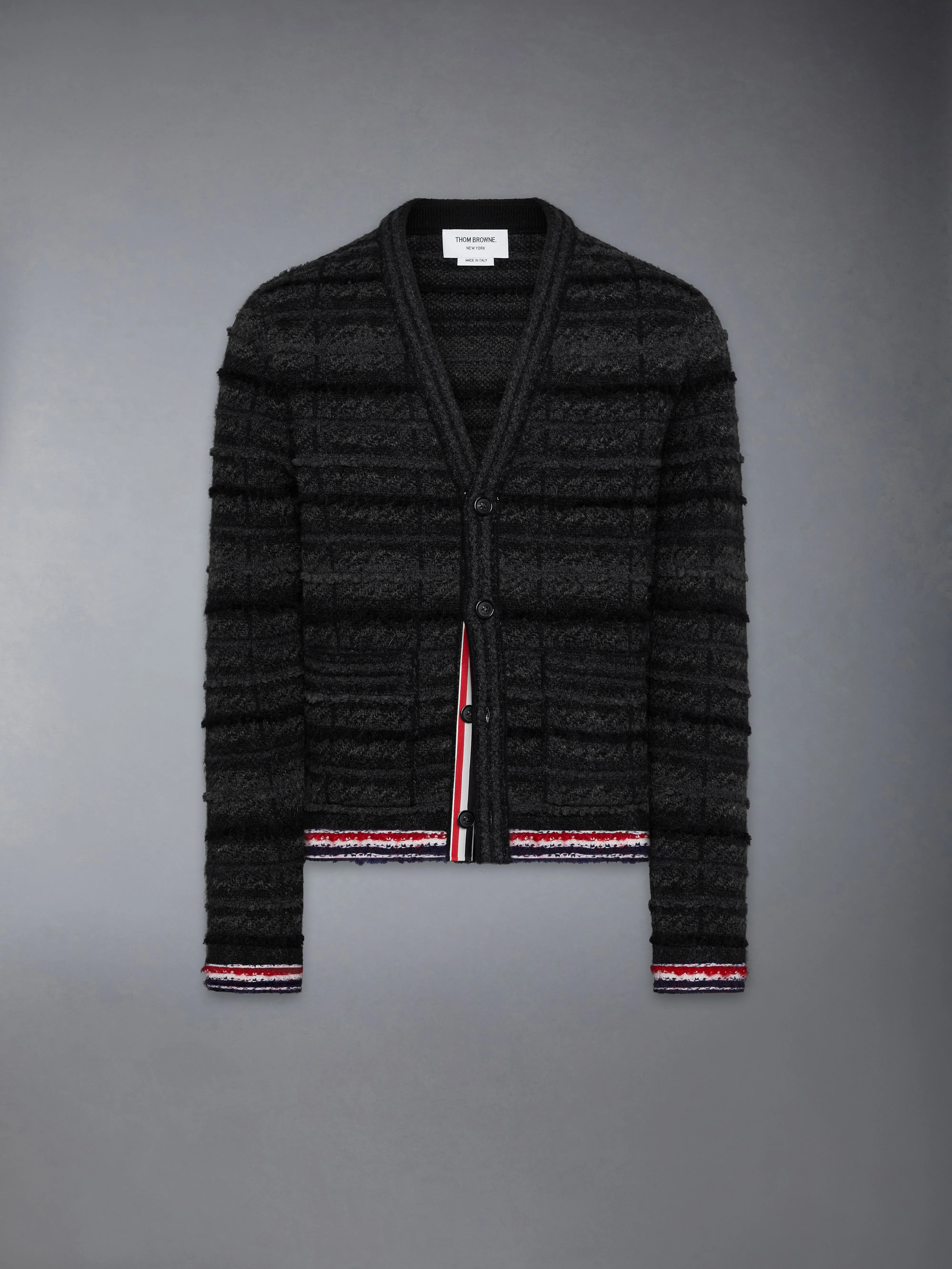 TARTAN JACQUARD MERINO MOHAIR CARDIGAN JACKET - Image 6