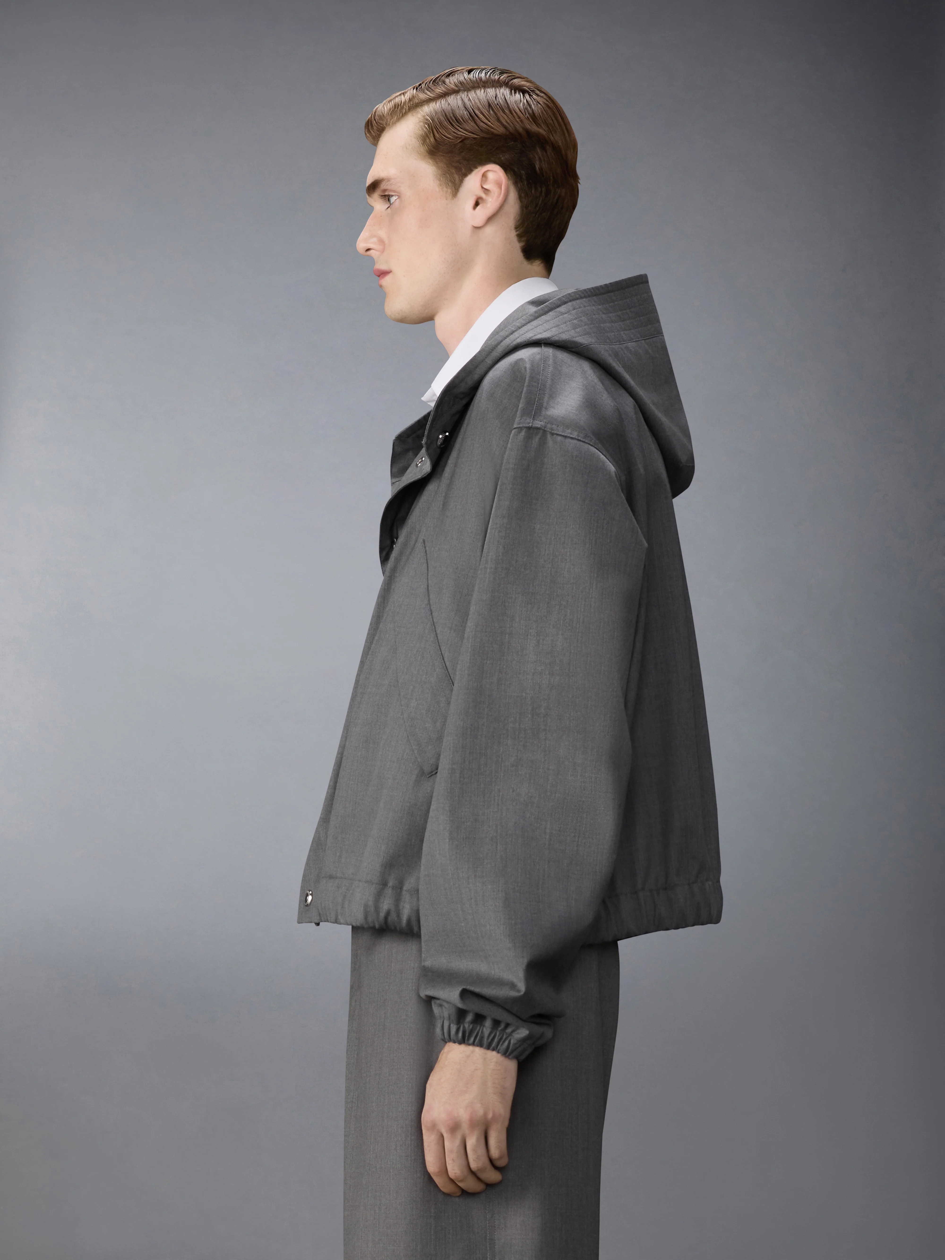 TECH WOOL TWILL 2-LAYER CROPPED PARKA - Image 2