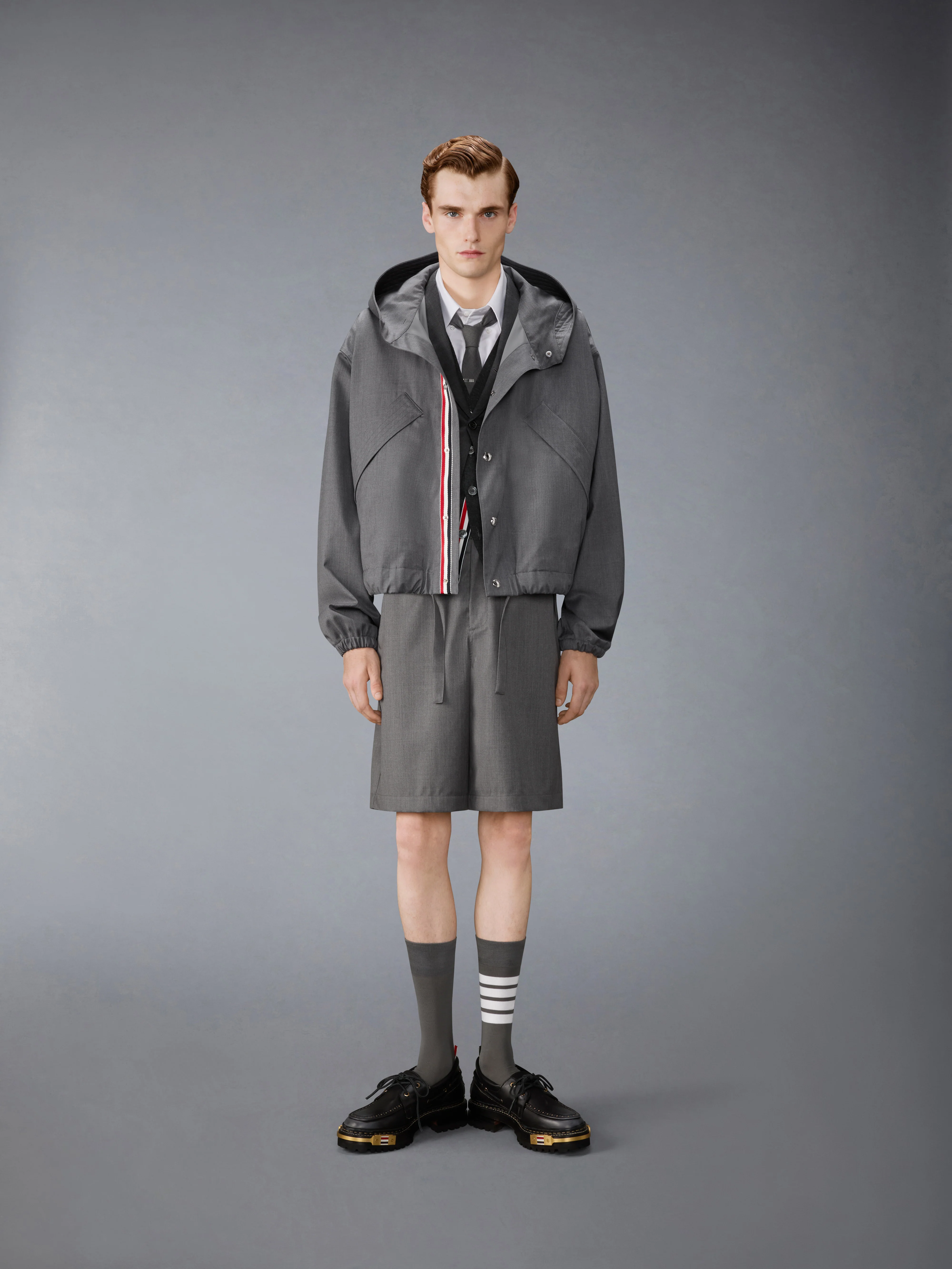 TECH WOOL TWILL TRACK SHORTS - Image 3