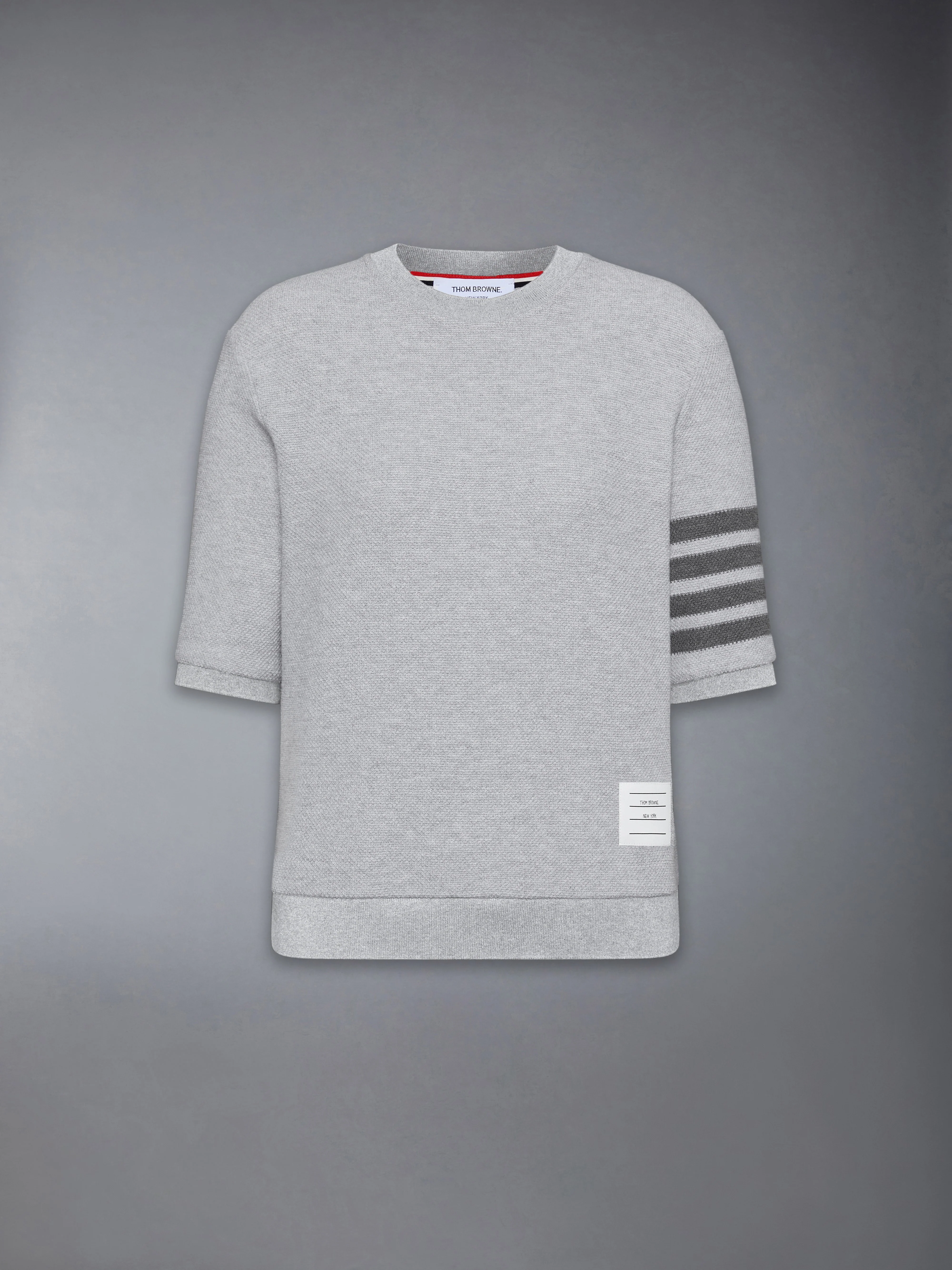 TEXTURED COTTON PIQUE 4-BAR TEE - Image 5