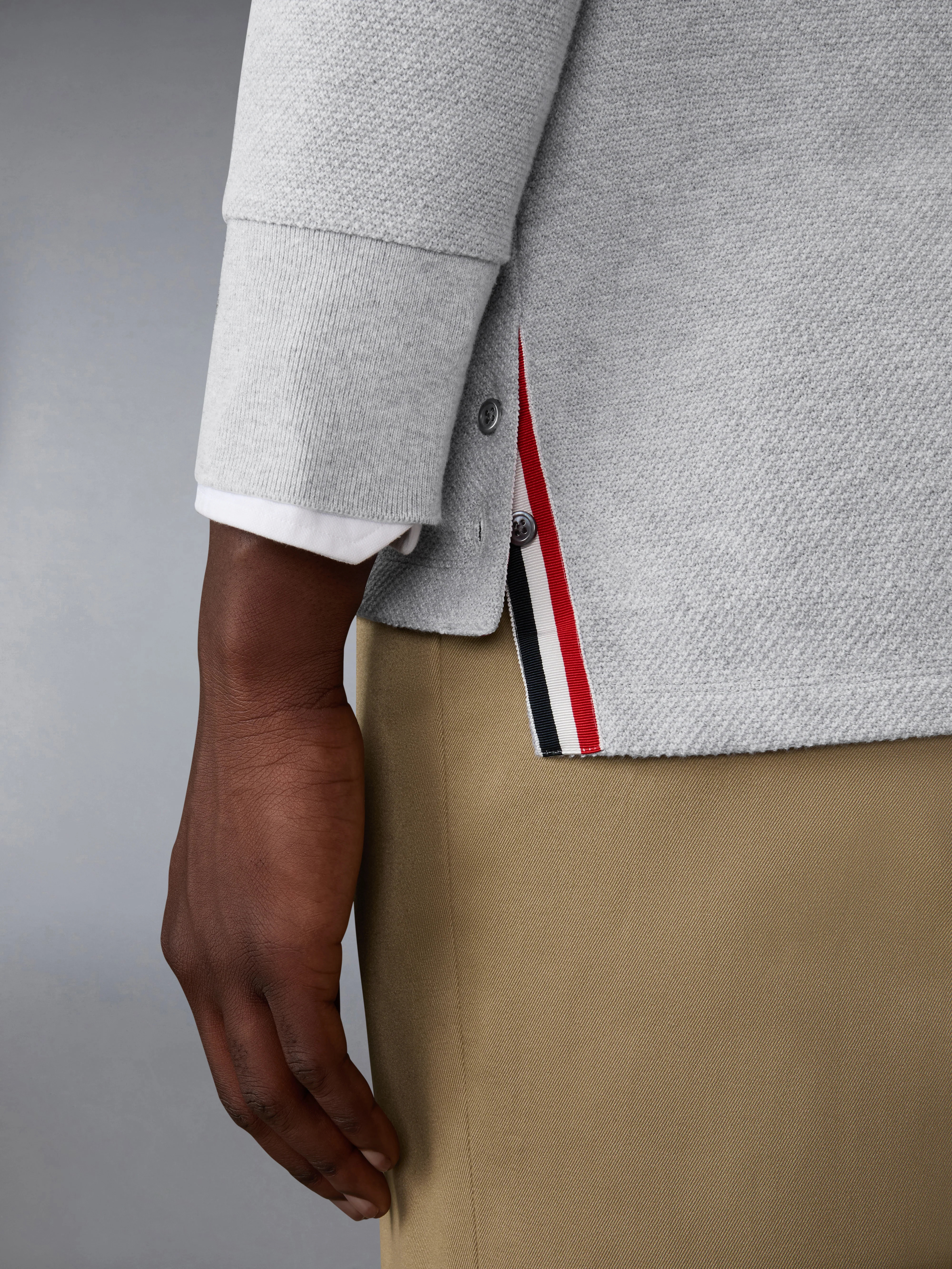 TEXTURED PIQUE 4-BAR CARDIGAN - Image 4