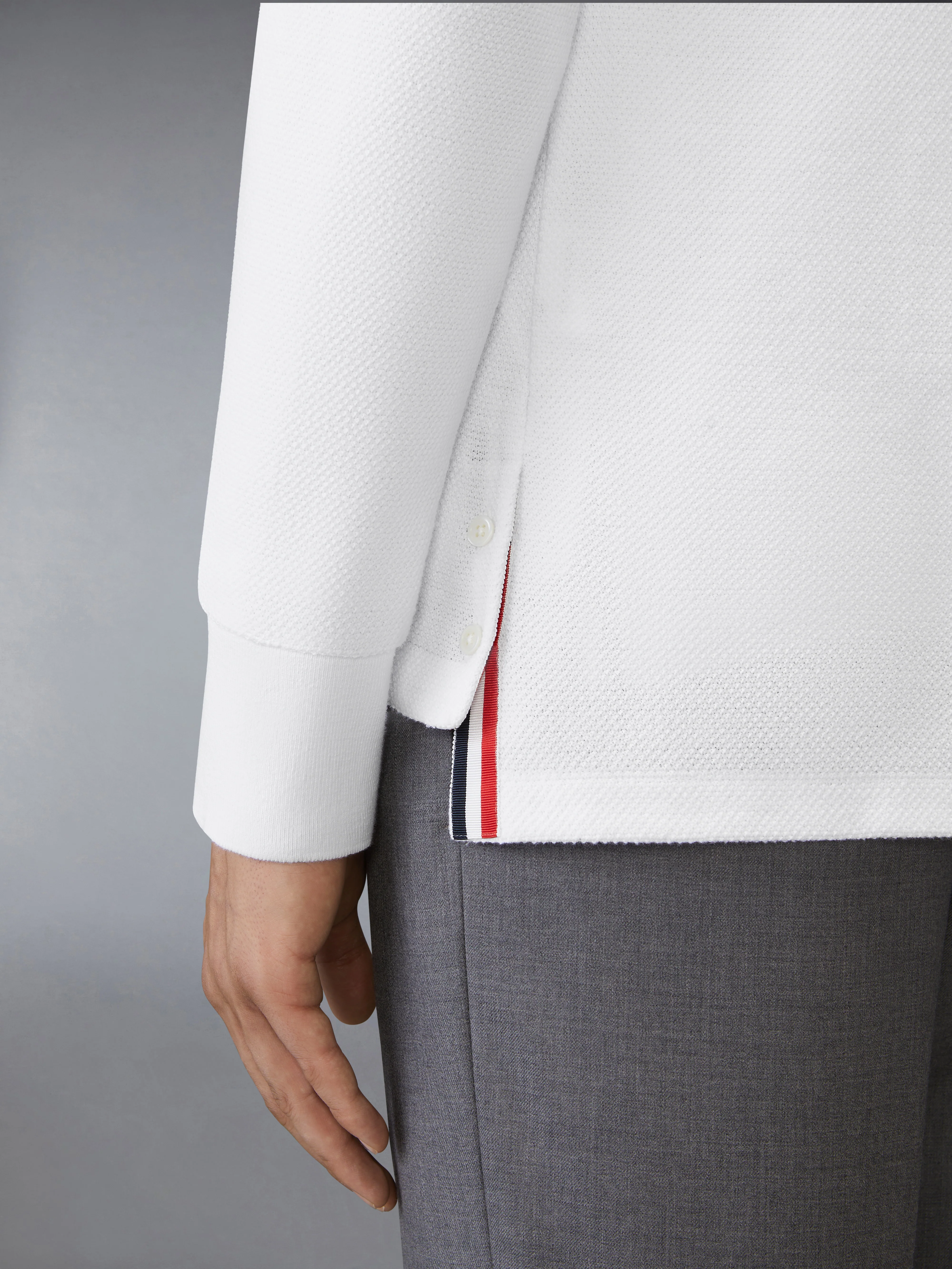 TEXTURED PIQUE 4-BAR CARDIGAN - Image 4