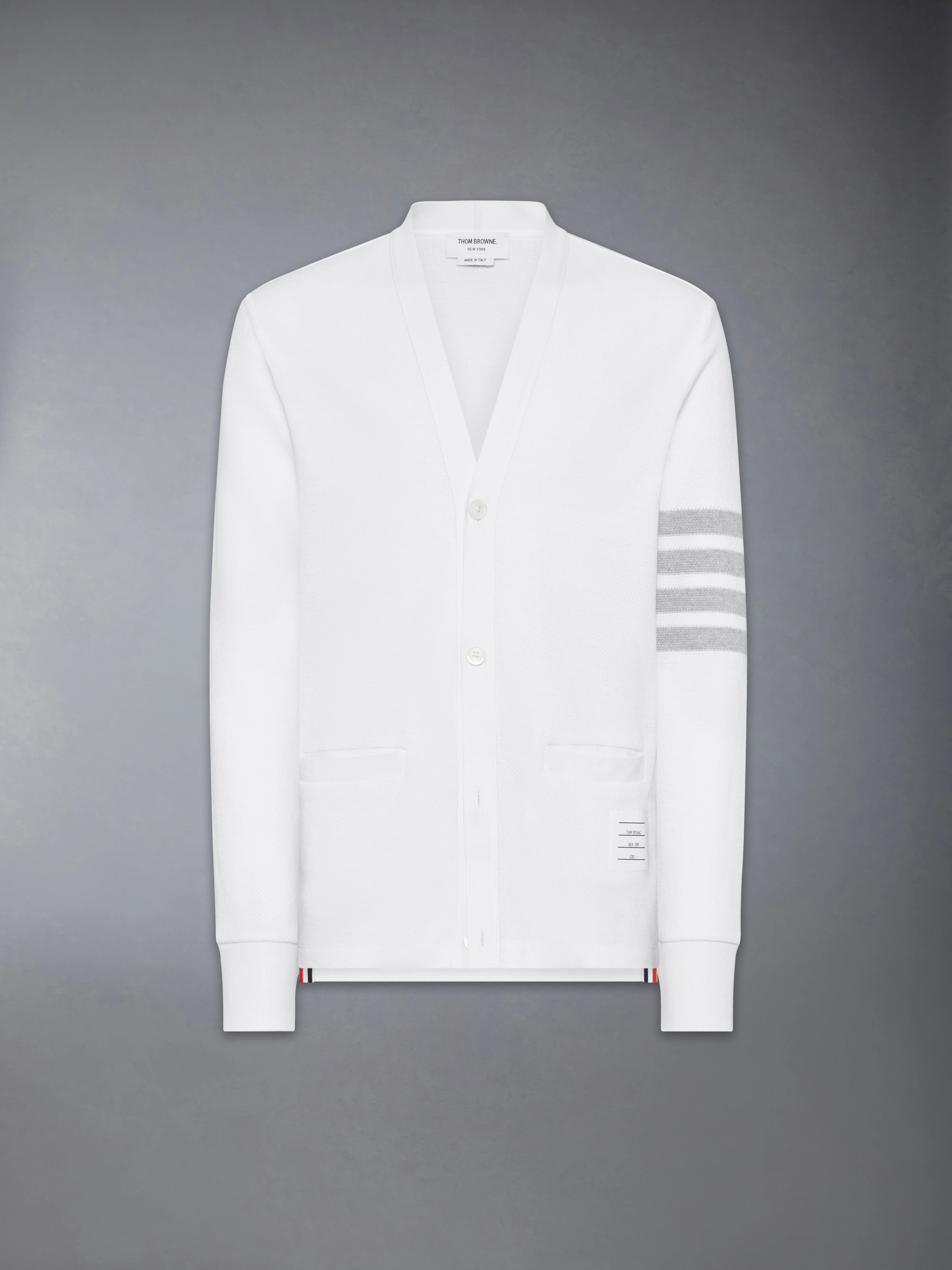 TEXTURED PIQUE 4-BAR CARDIGAN - Image 6