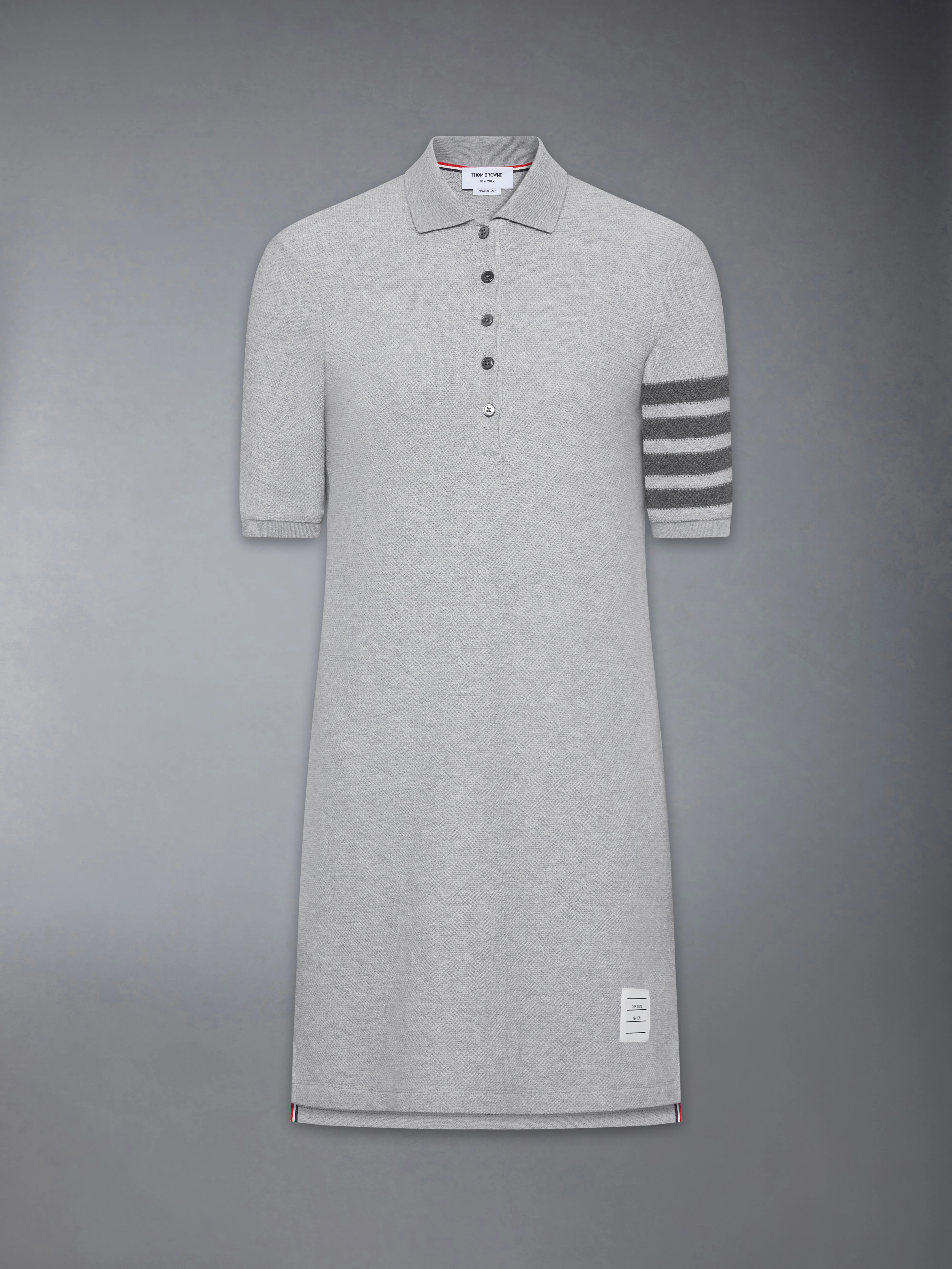 TEXTURED PIQUE 4-BAR POLO DRESS - Image 7