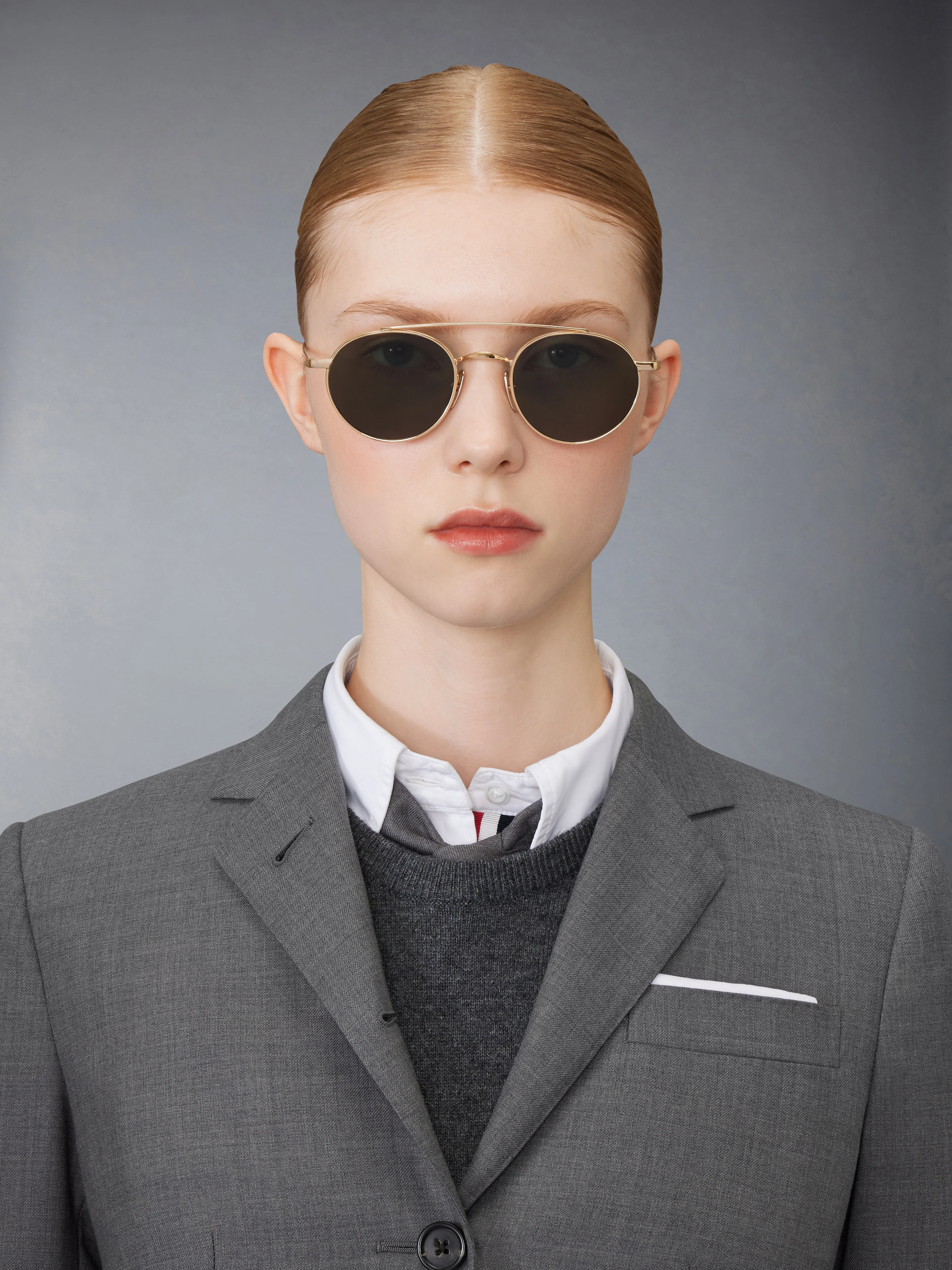 TITANIUM OVAL SUNGLASSES - Image 2
