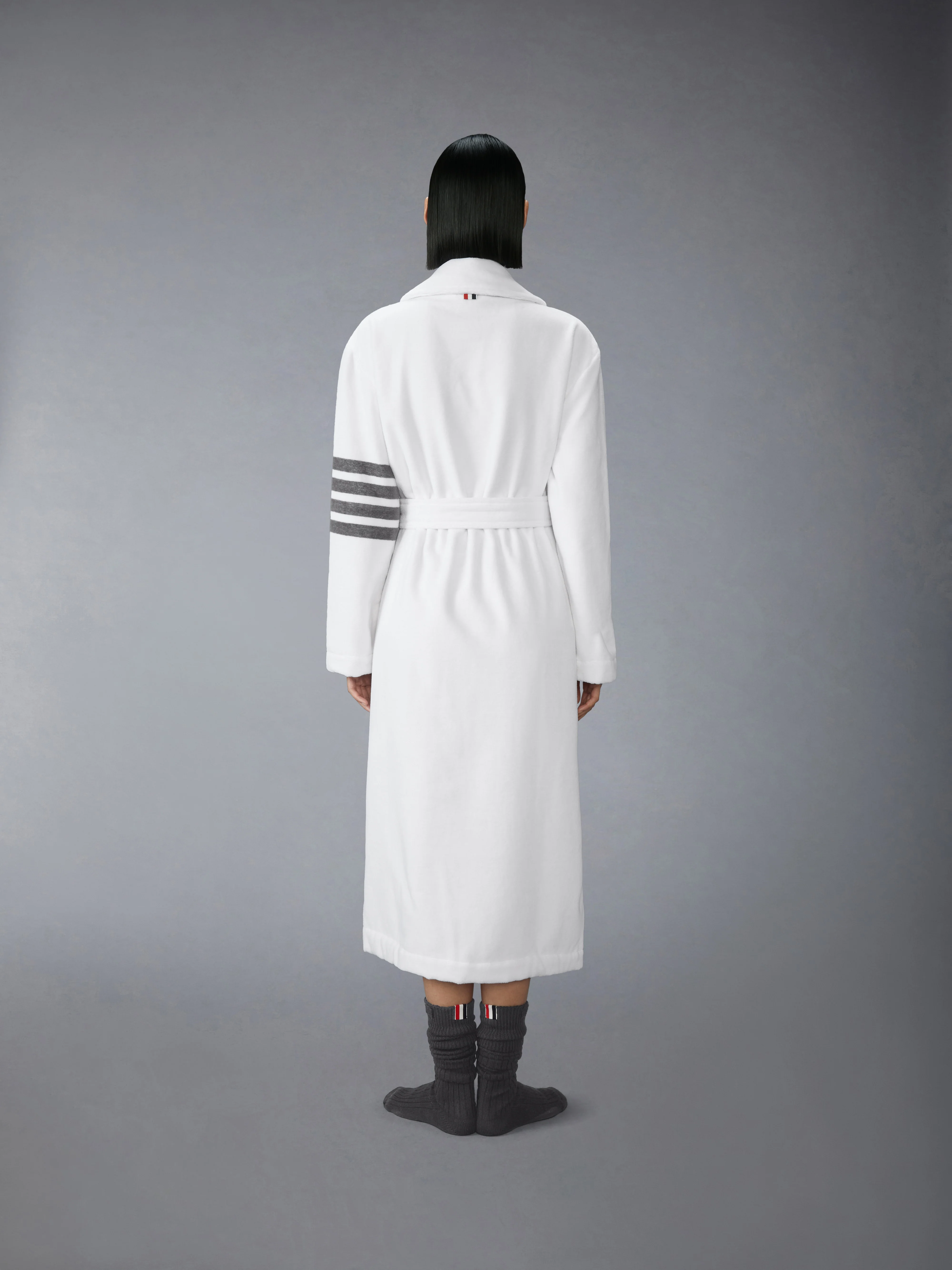 VELOUR 4-BAR TRENCH BATHROBE - Image 8