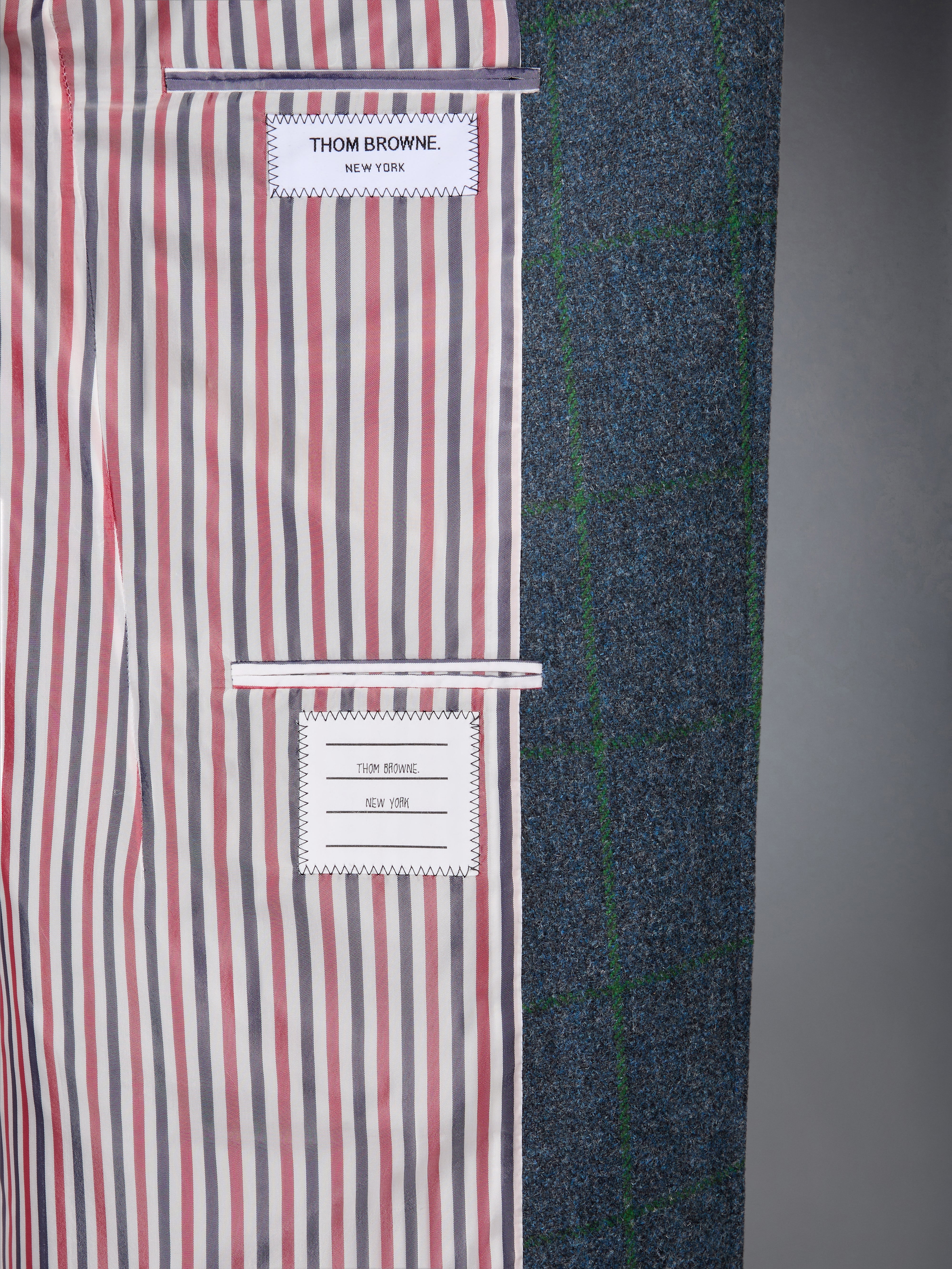 WINDOWPANE HUNTING TWEED TROMPE L'OEIL JACKET WITH SWAROVSKI CRYSTAL - Image 6