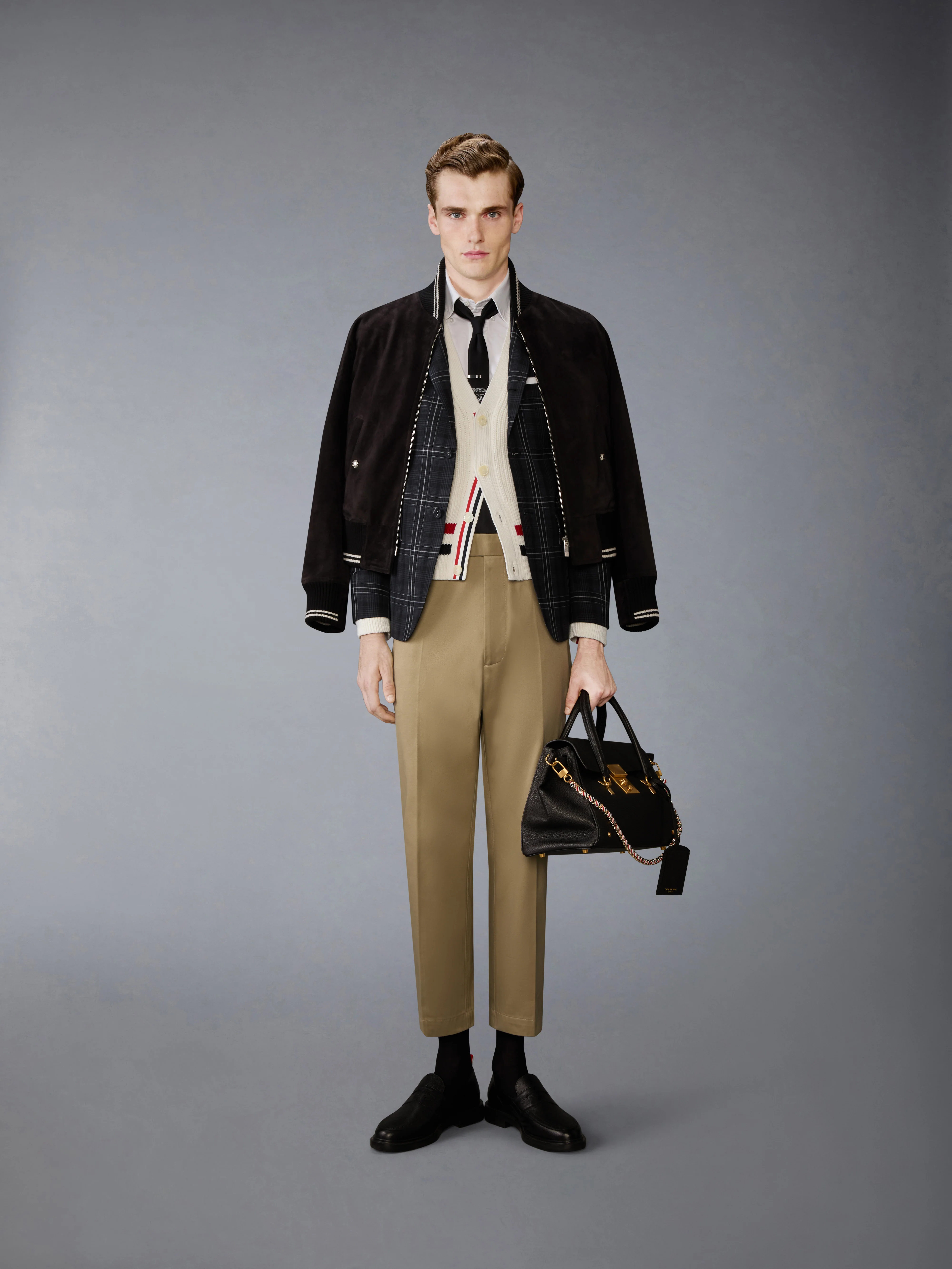 WINDOWPANE PLAID COOL WOOL UNCONSTRUCTED SPORTCOAT - Image 3