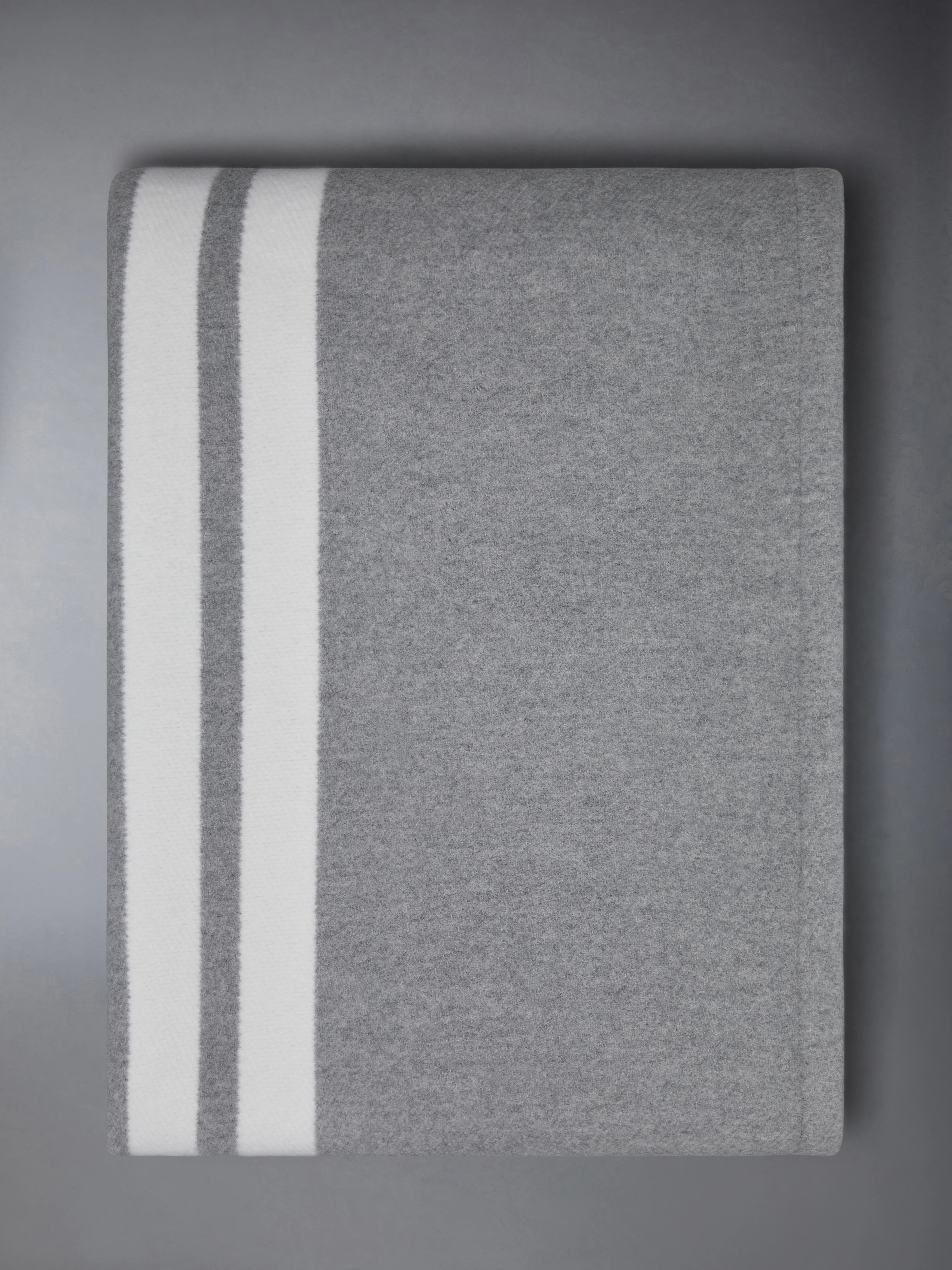 WOOL CASHMERE 4-BAR FRETTE THROW - Image 2