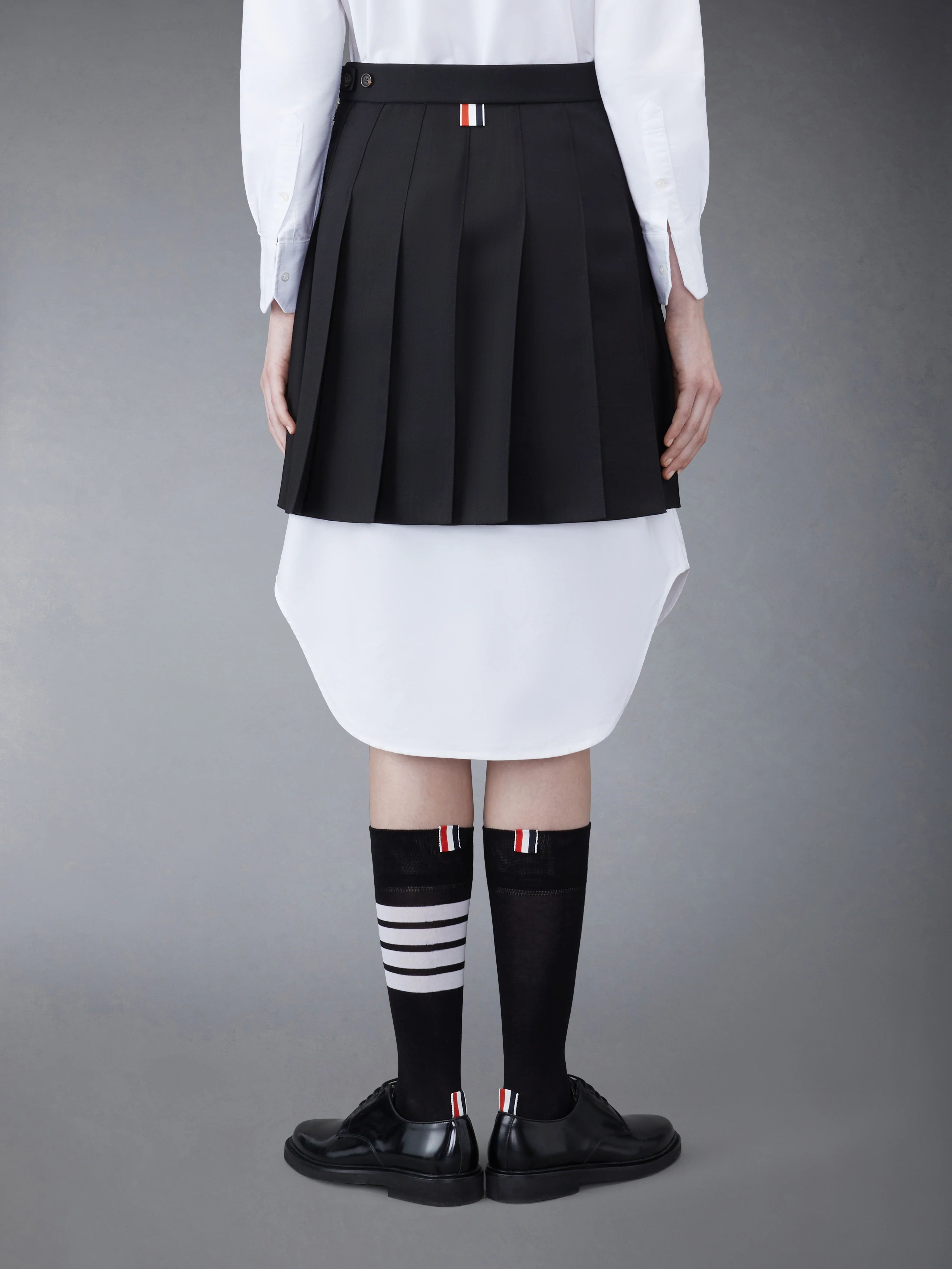 WOOL FRESCO PLEATED MINI SKIRT - Image 3