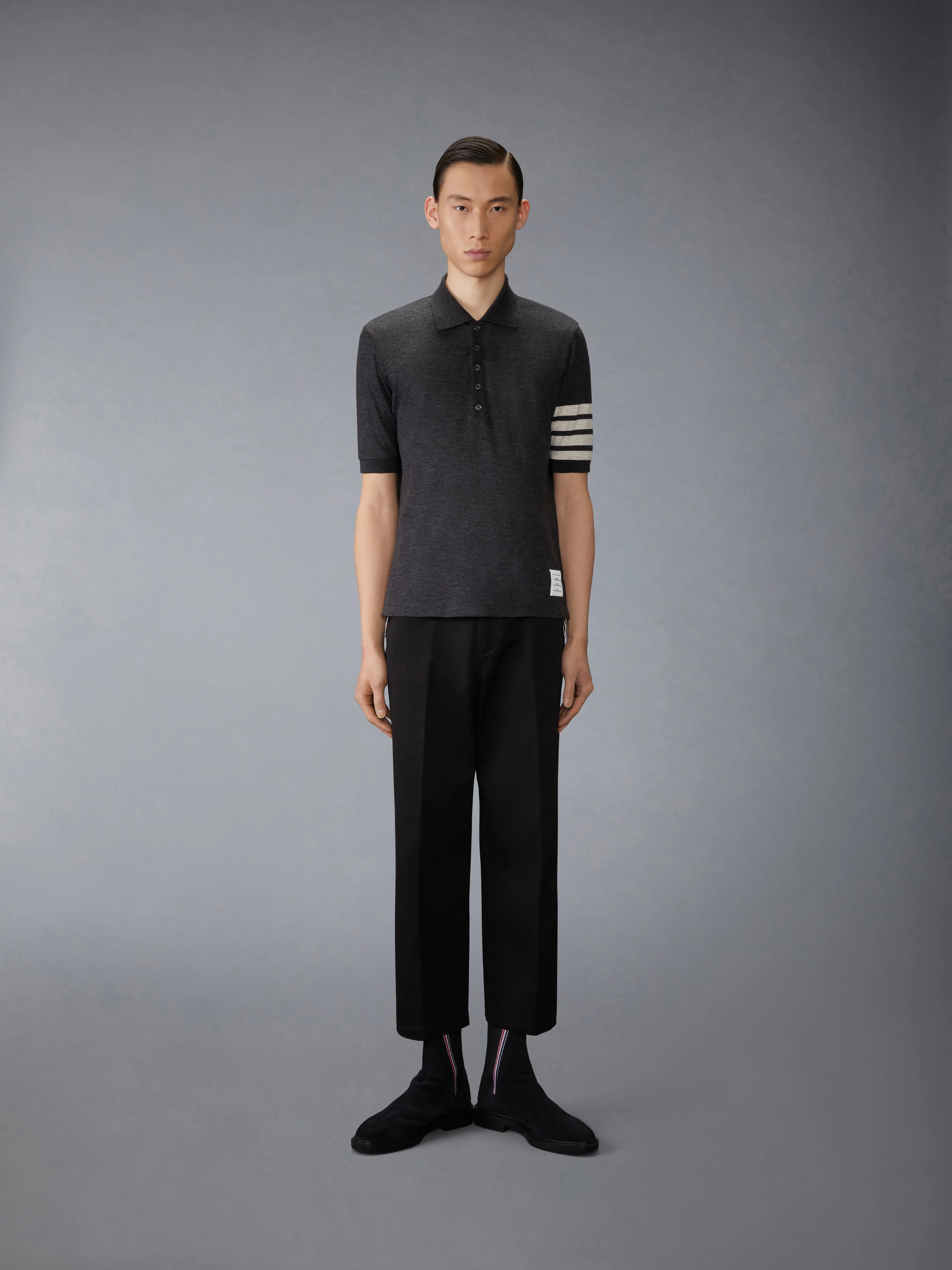WOOL JERSEY 4-BAR POLO - Image 3
