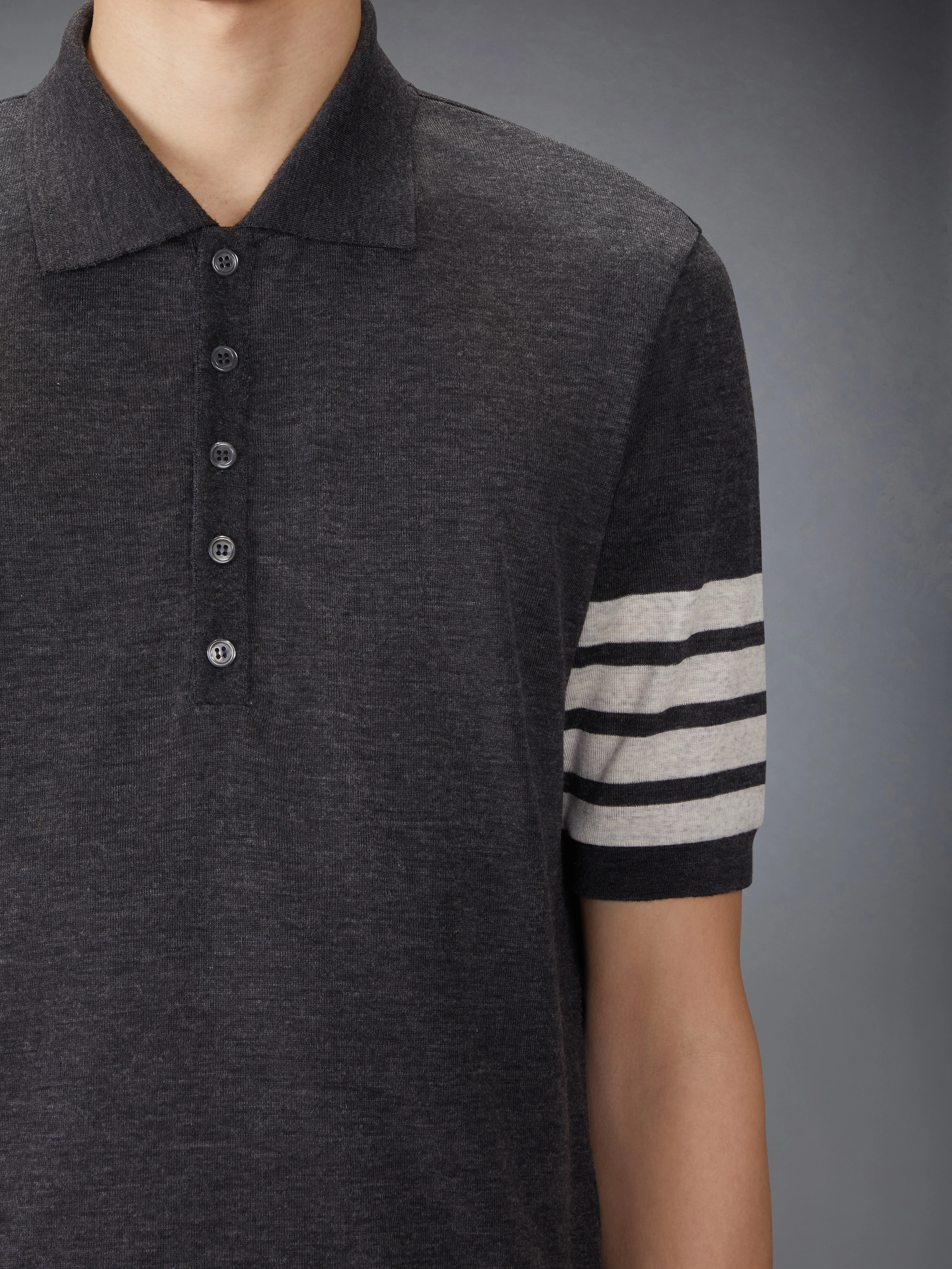WOOL JERSEY 4-BAR POLO - Image 5