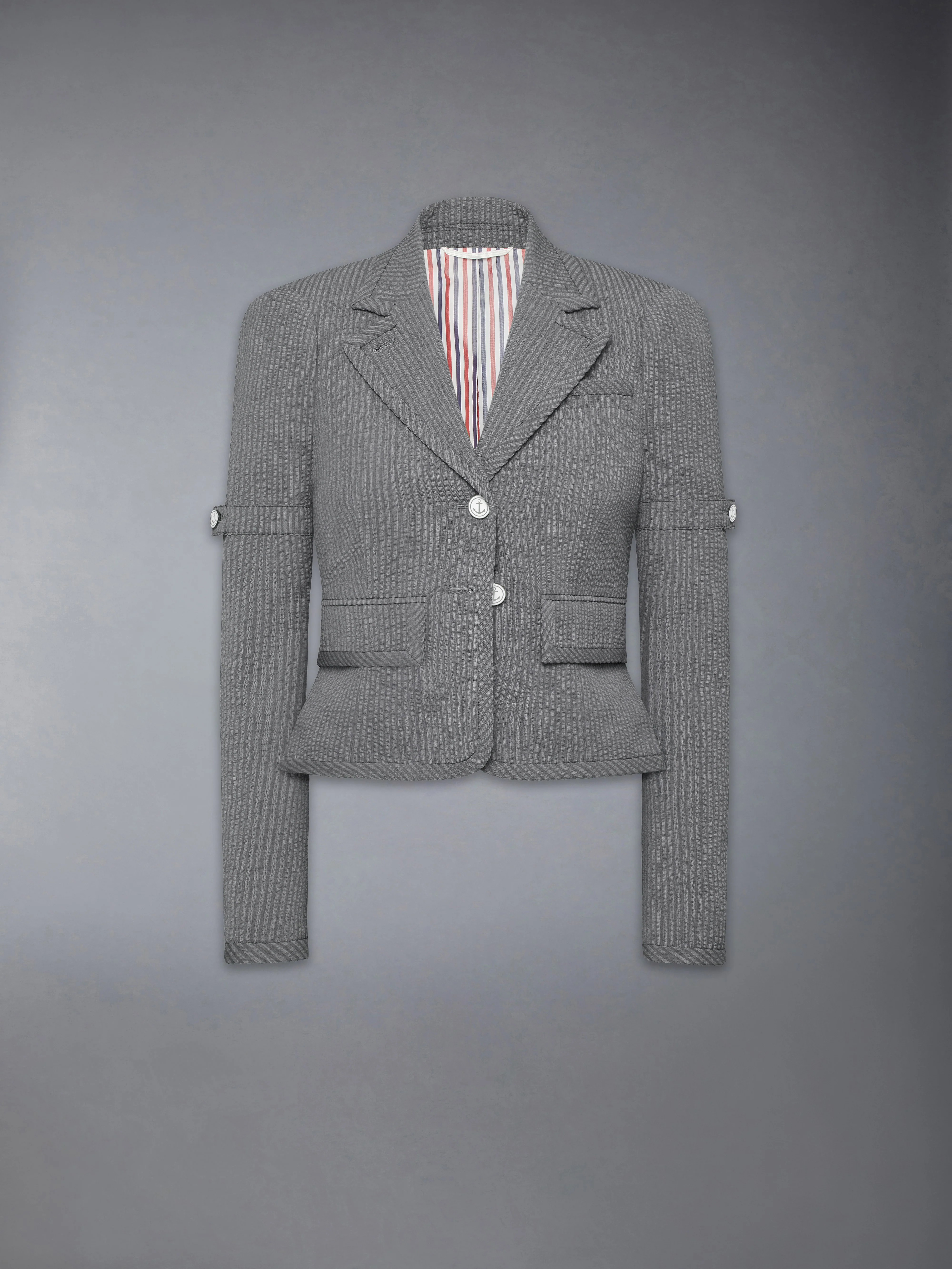 WOOL SEERSUCKER CROPPED JACKET - Image 7