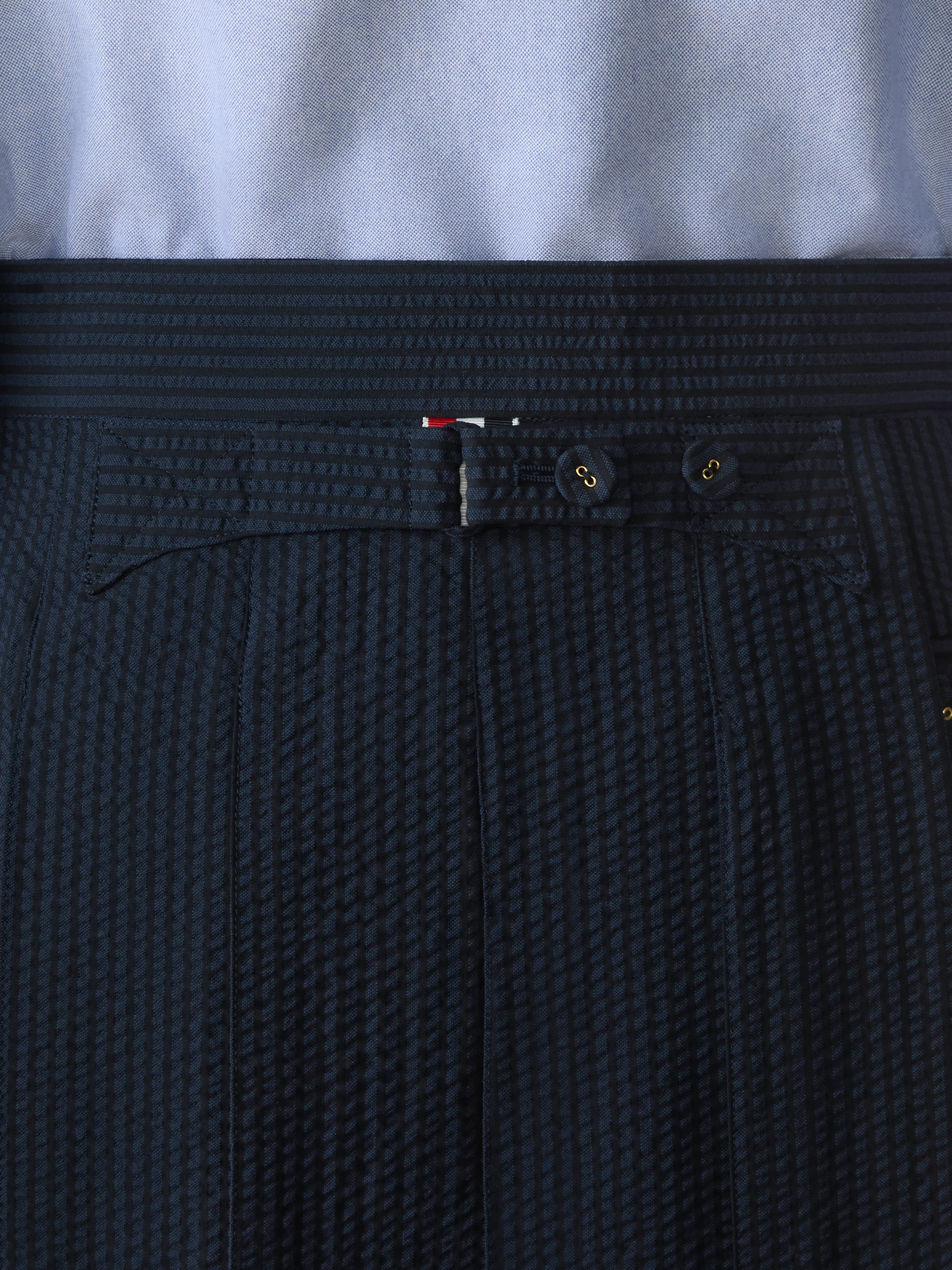 WOOL SEERSUCKER UTILITY BELT PLEATED SKIRT - Image 5