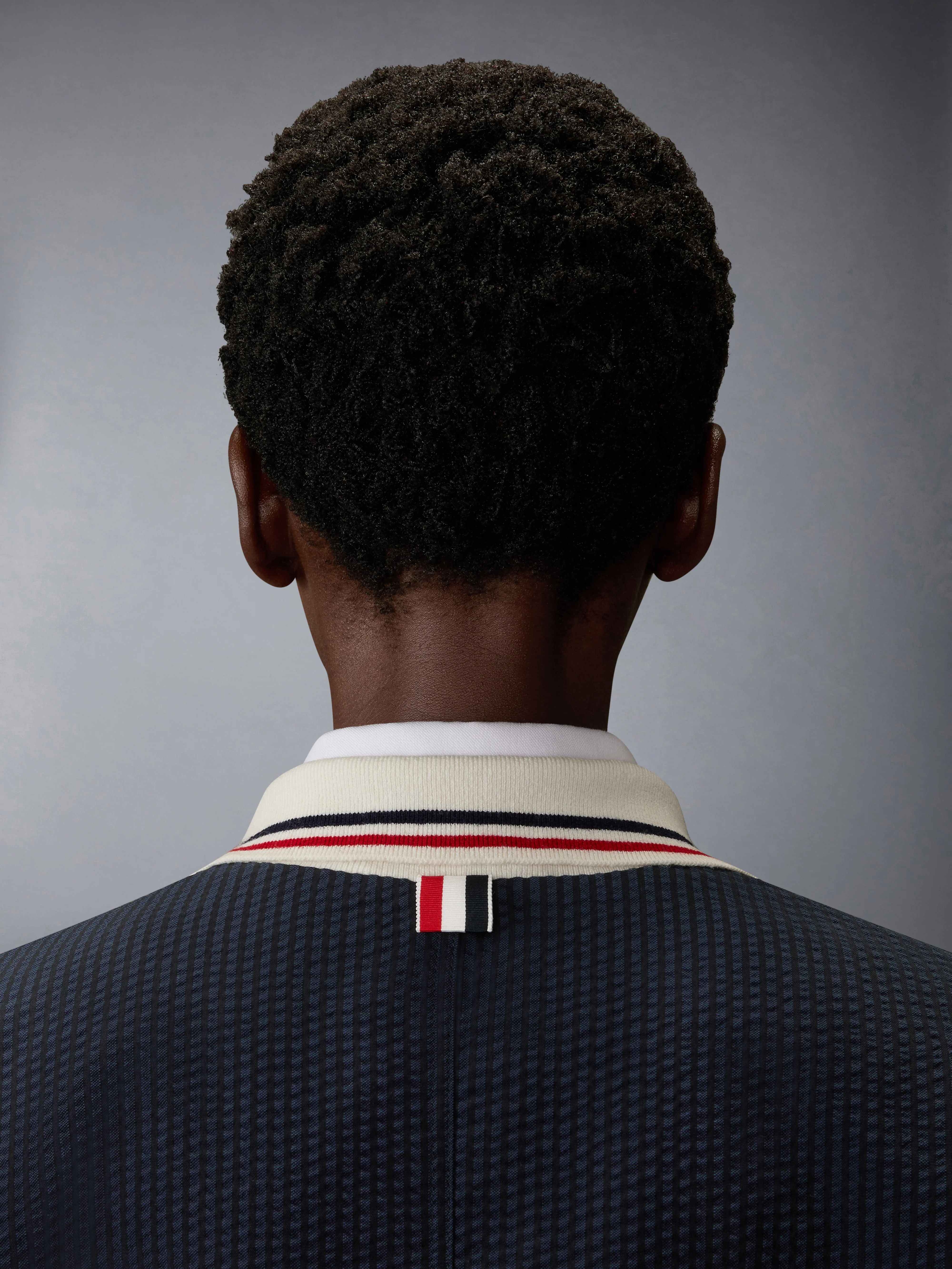 WOOL SEERSUCKER ZIP UP TRACK JACKET - Image 4