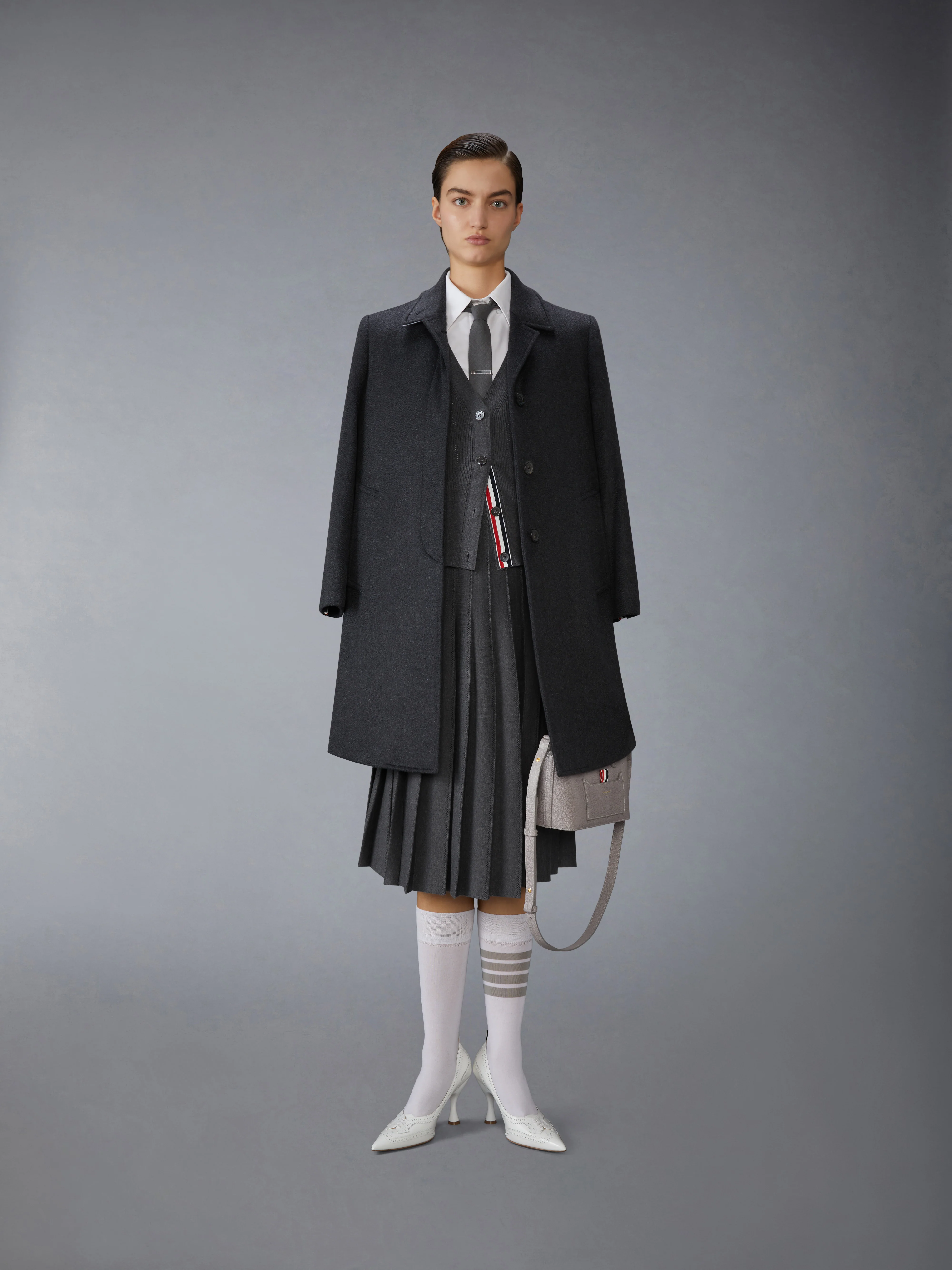 WOOL SILK POINTELLE V NECK CARDIGAN - Image 3