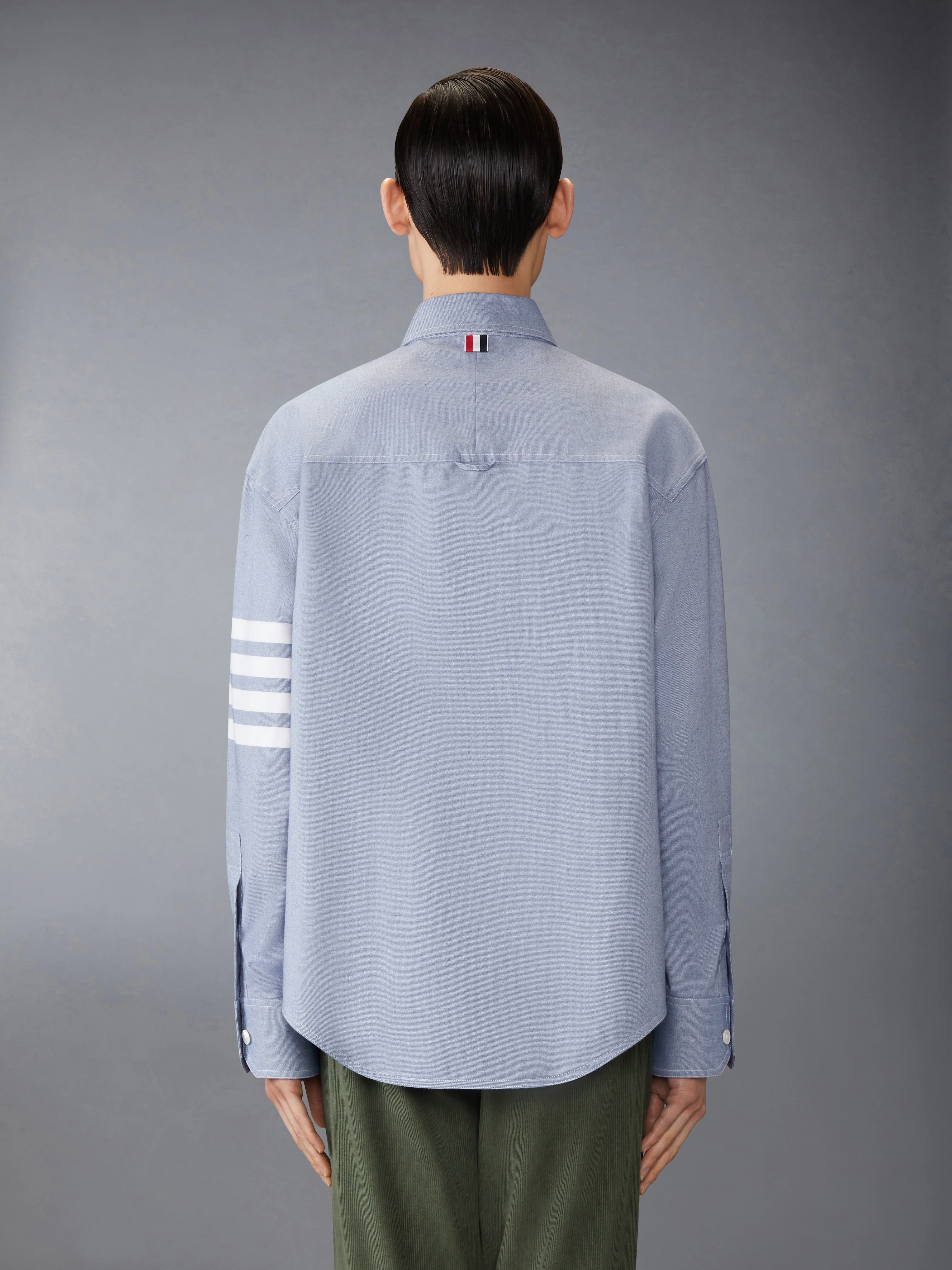 WOVEN FLANNEL 4-BAR OVERSIZED SHIRT - Image 2